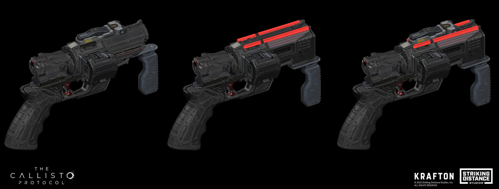 Upgrade compositions.

Base tactical pistol model created by our hard surface team.