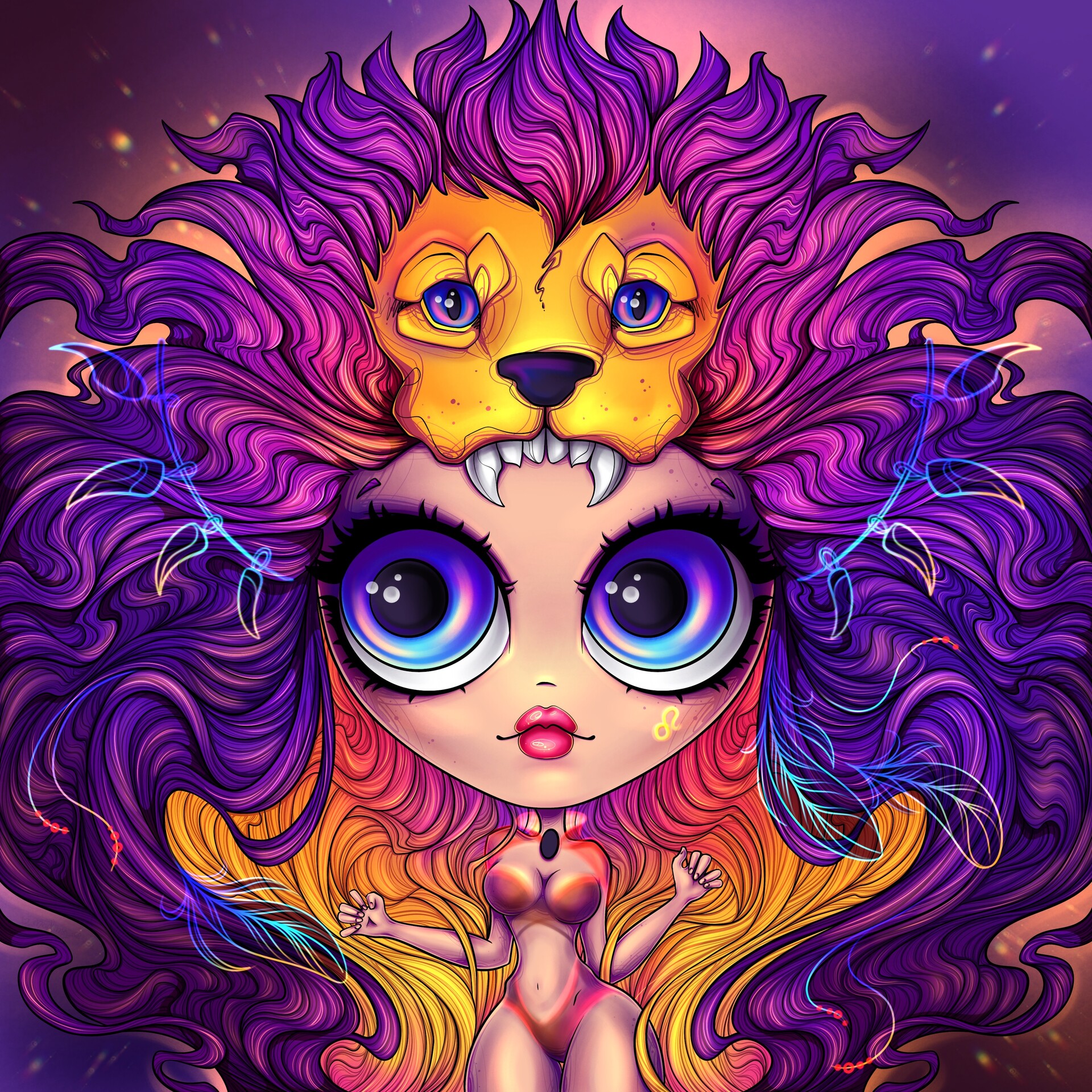 ArtStation NFT Lion Girl
