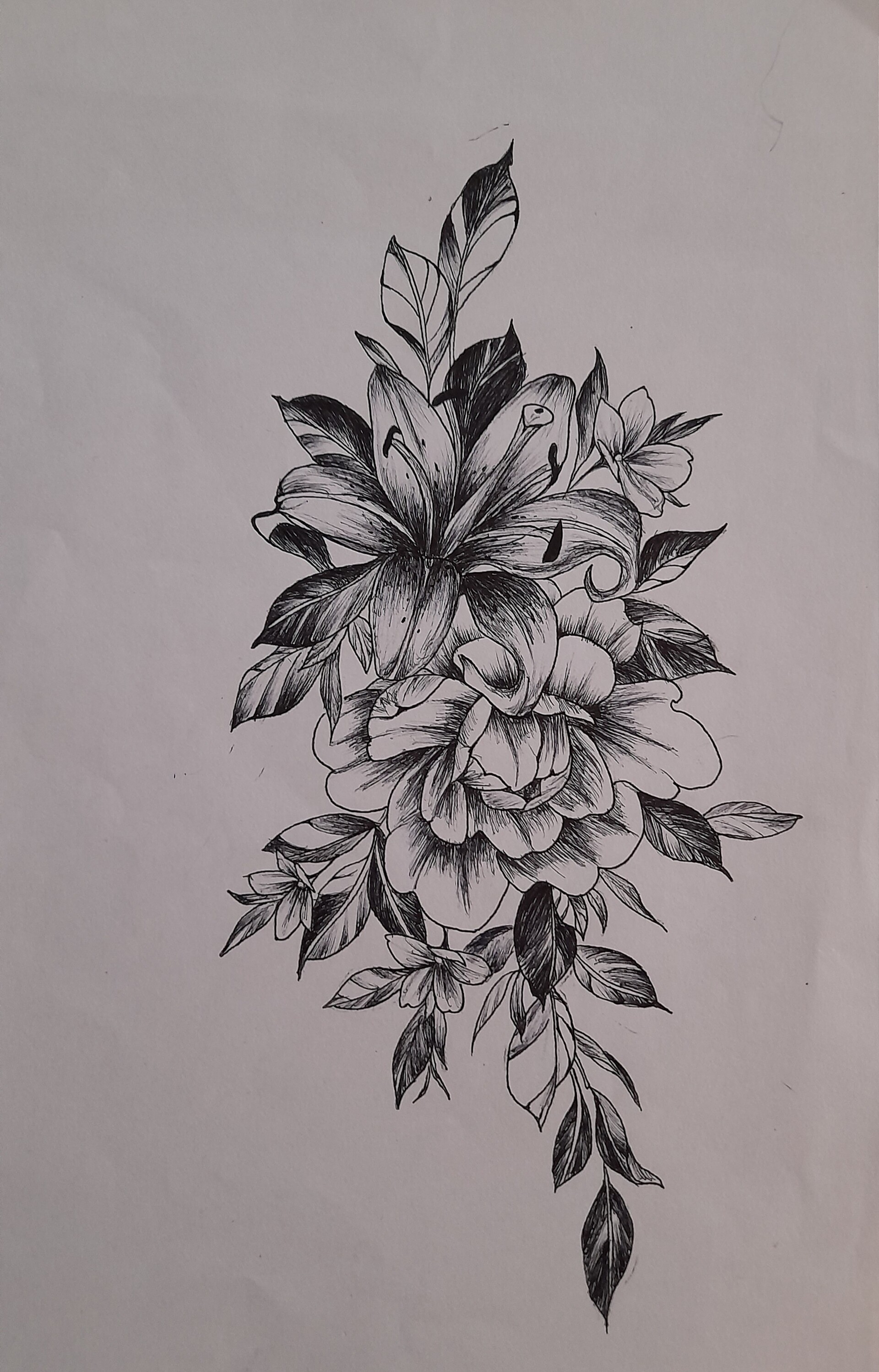 ArtStation Flower Tattoo Design