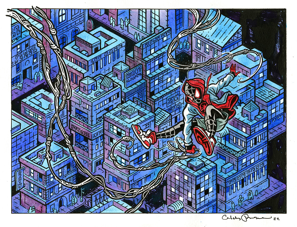 Miles Morales / Spider-Man demo that I did for a Summer Precollege class that I taught