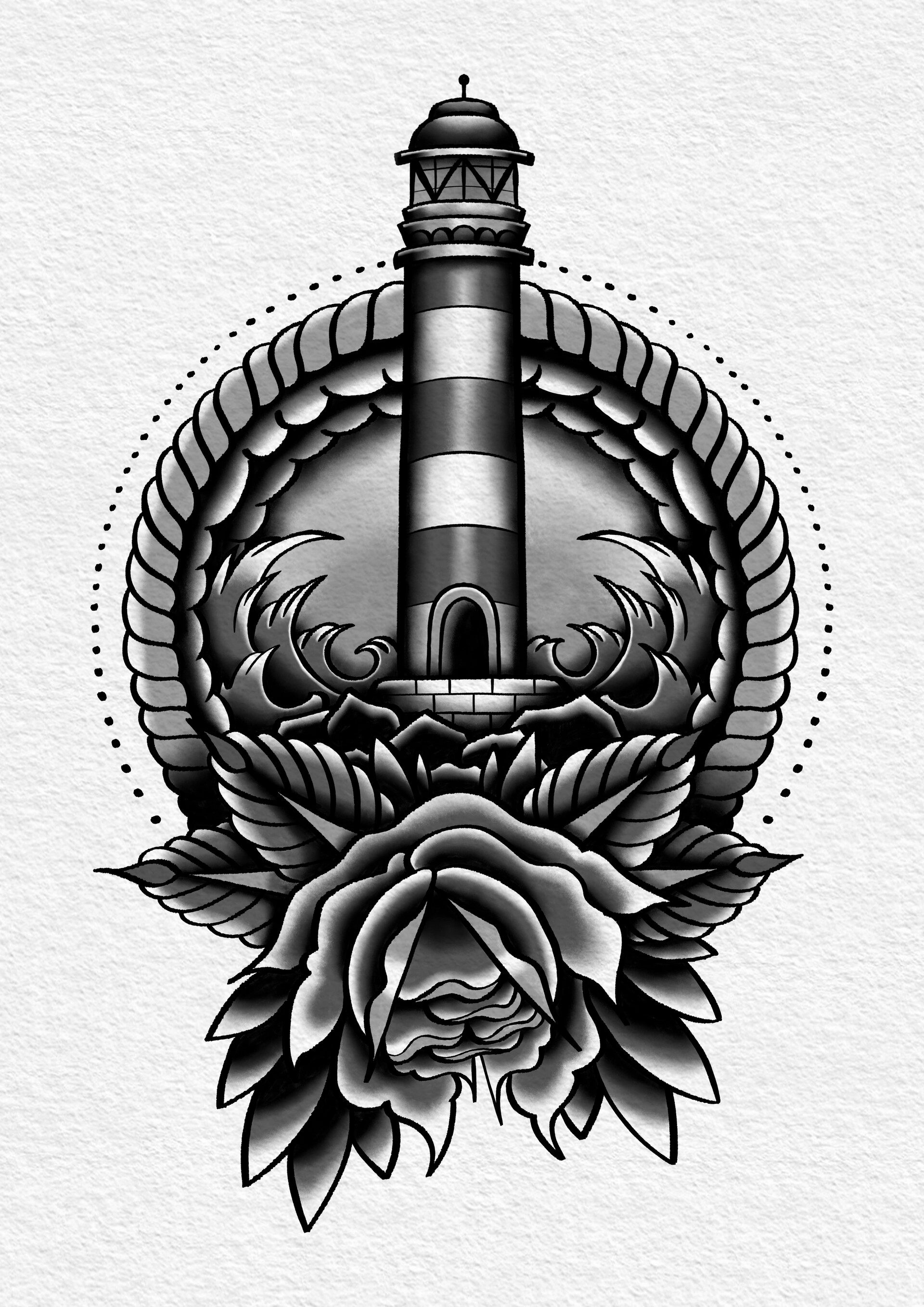 Lighthouse tattoo by Mark Ostein  Post 17845