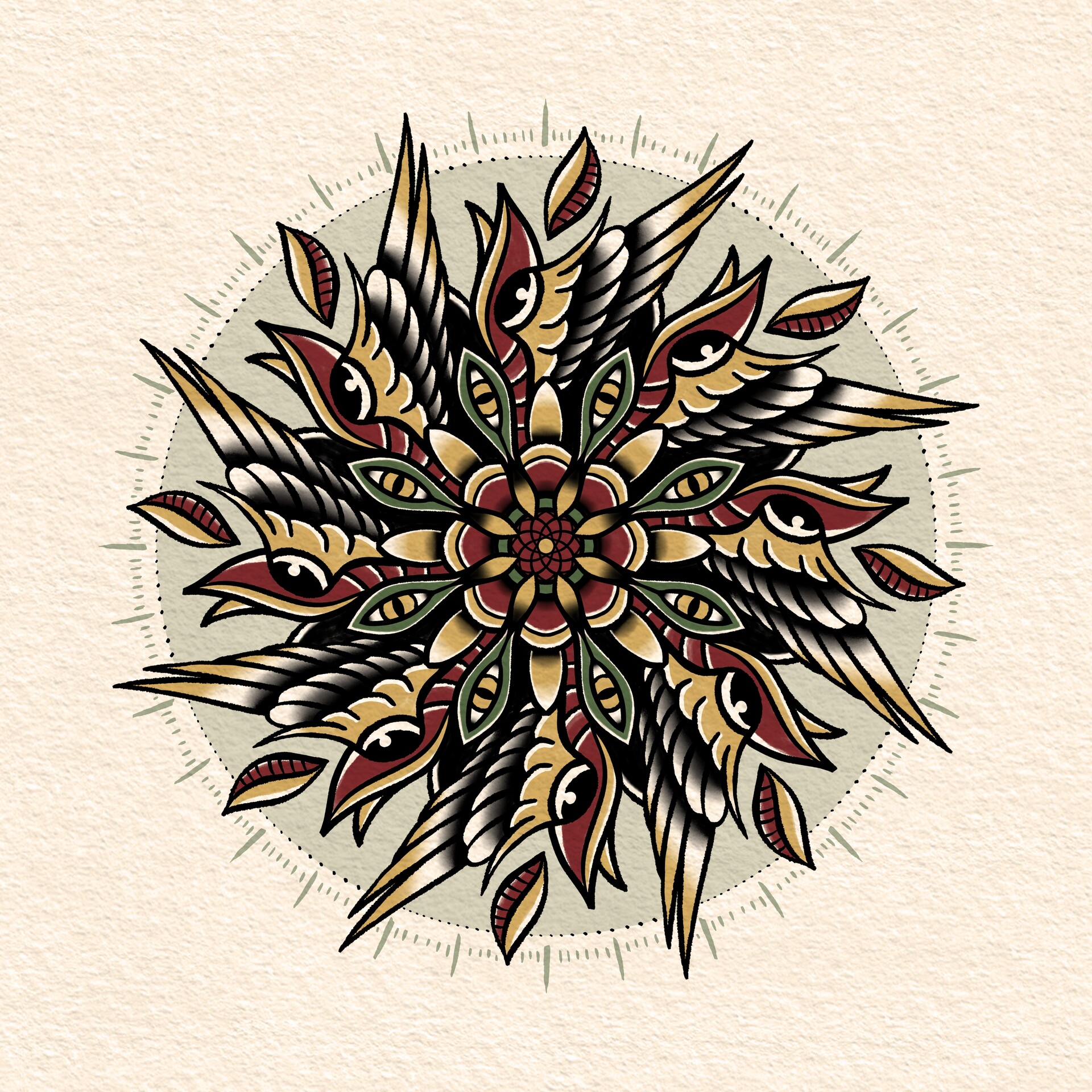 Traditional Mandala Tattoo
