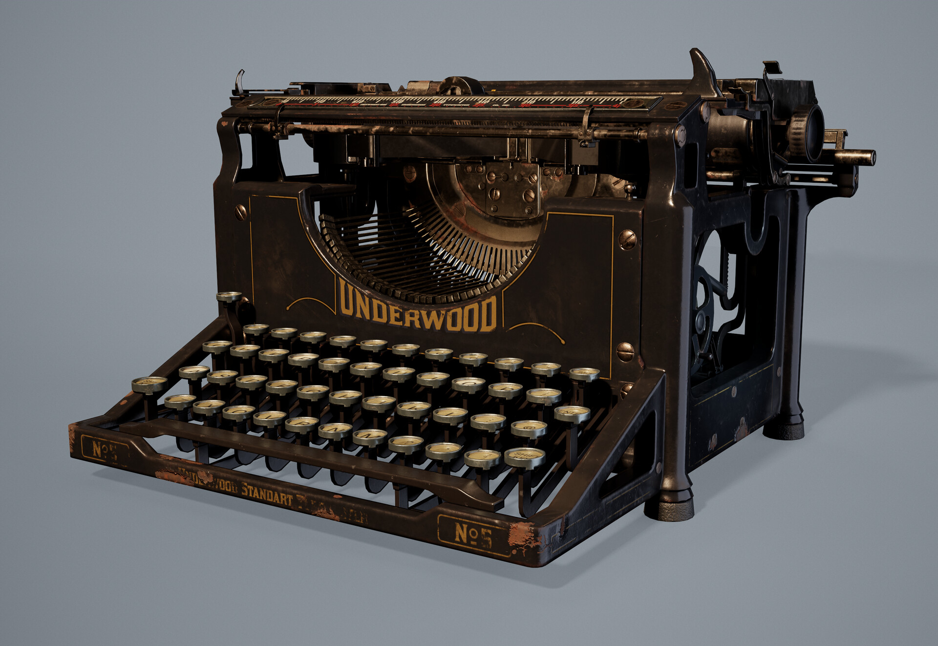 ArtStation - Antique Typewriter - How to Create Complex Props for Games and  Real-Time Rendering (Free Tutorial)