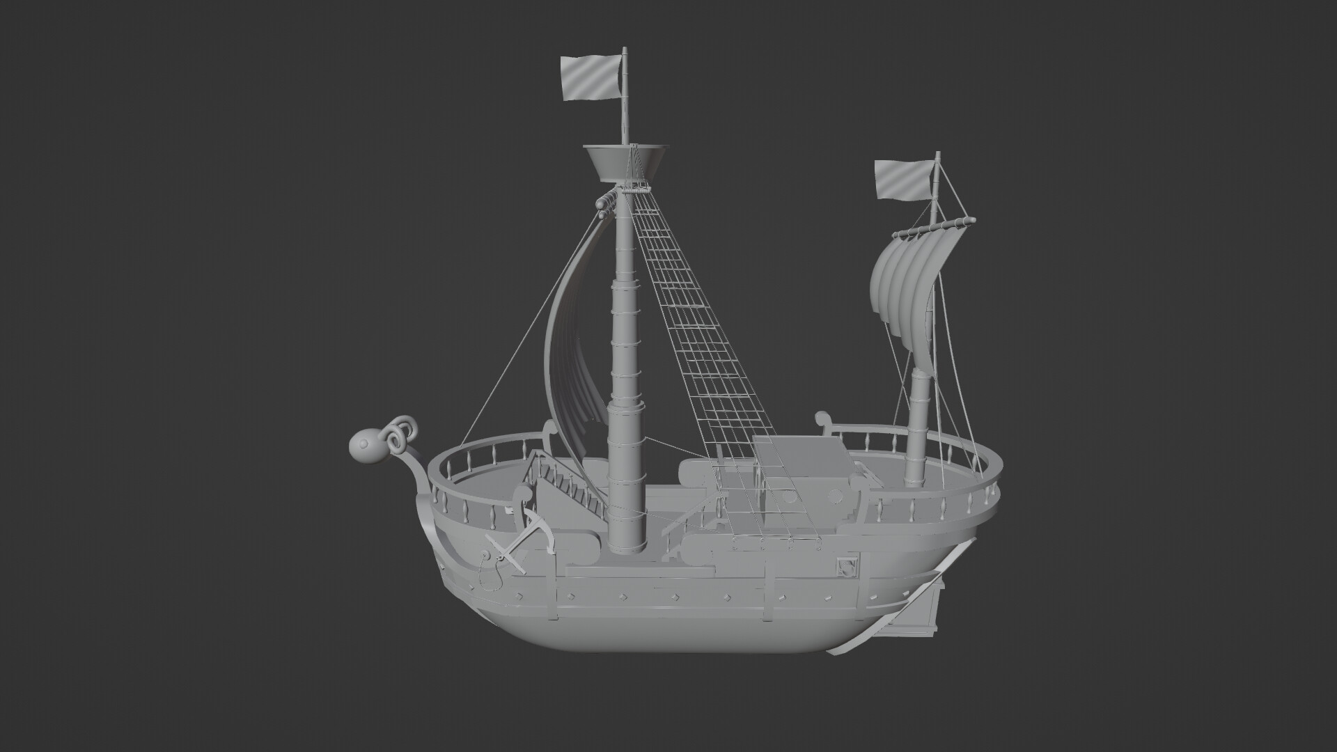 Finally done with going merry(from one piece) after around 40-60 hours.  Would love some feeback - Finished Projects - Blender Artists Community