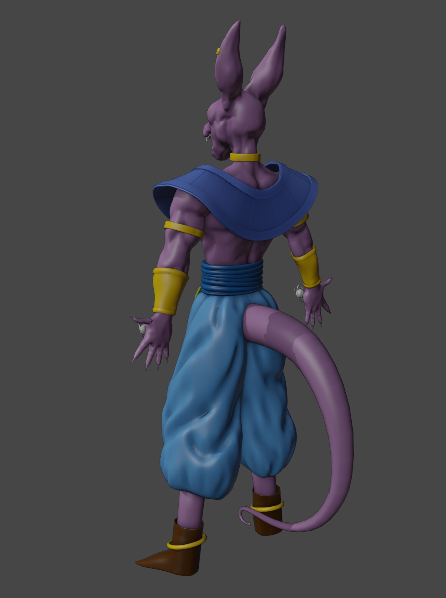 OBJ file Bills Beerus Dragon Ball Dragon Ball Textured RIgged