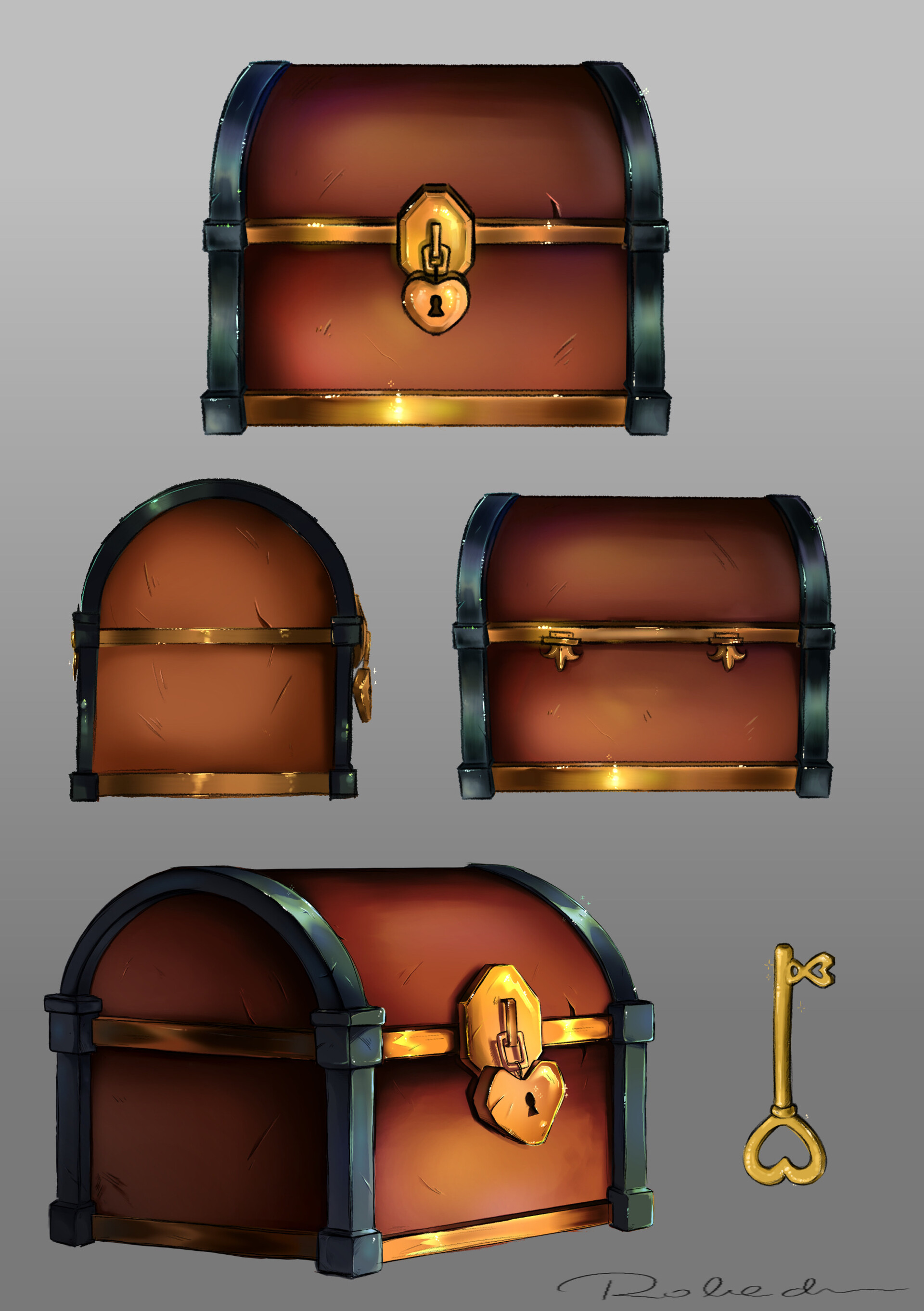 ArtStation - Prop design– chest :3
