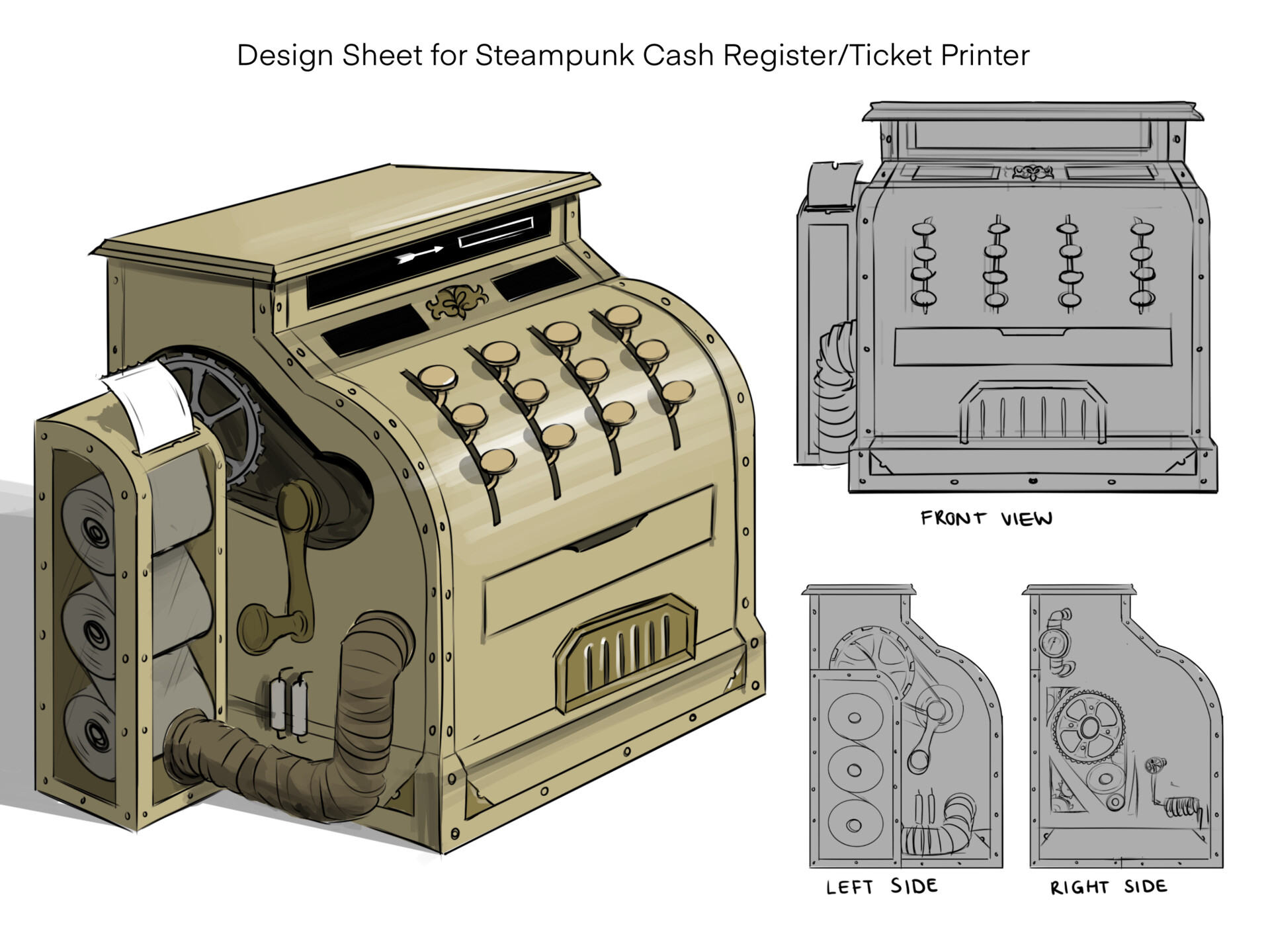 ArtStation Steampunk cash register