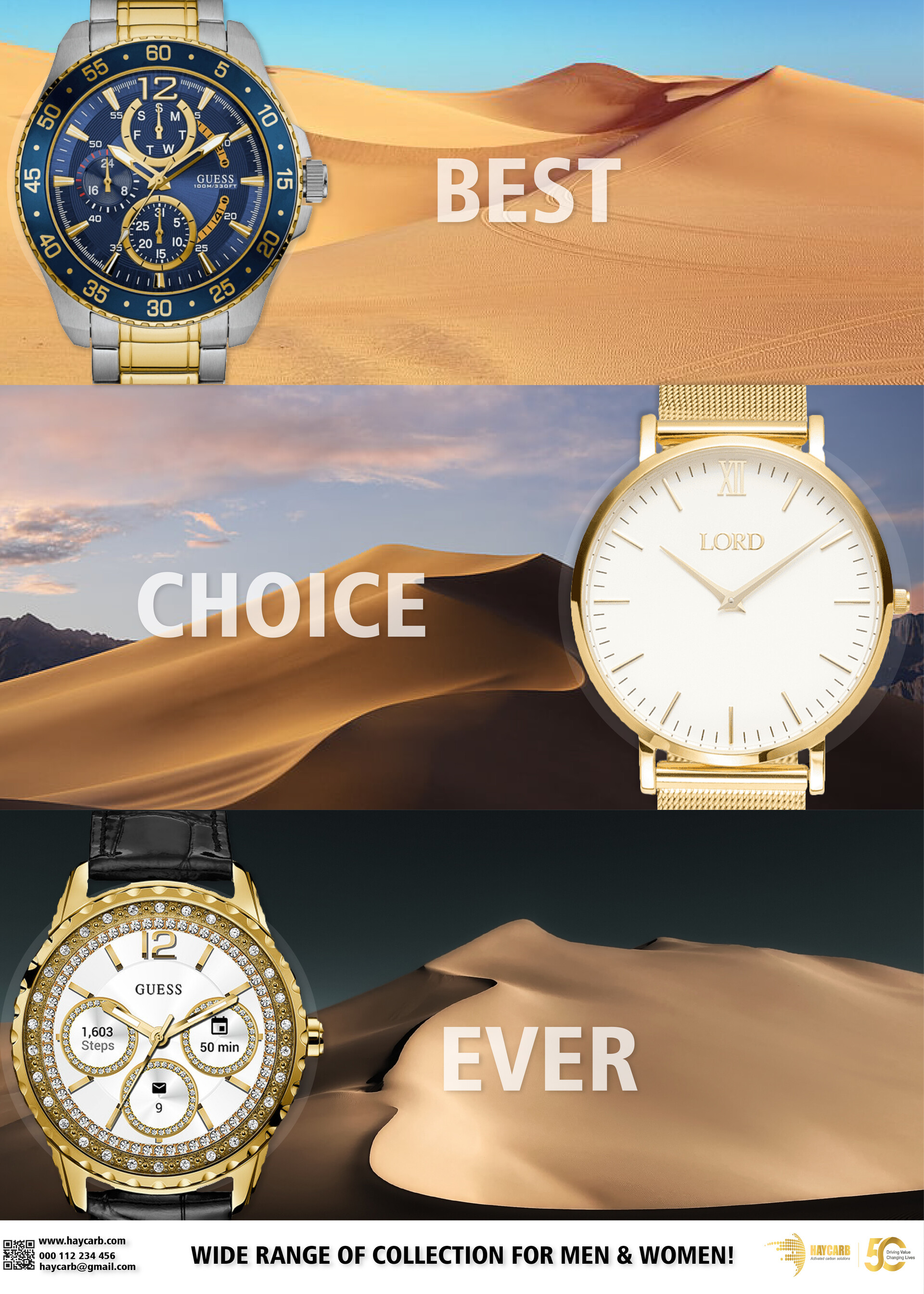 ArtStation Example AD for a vintage watch brand