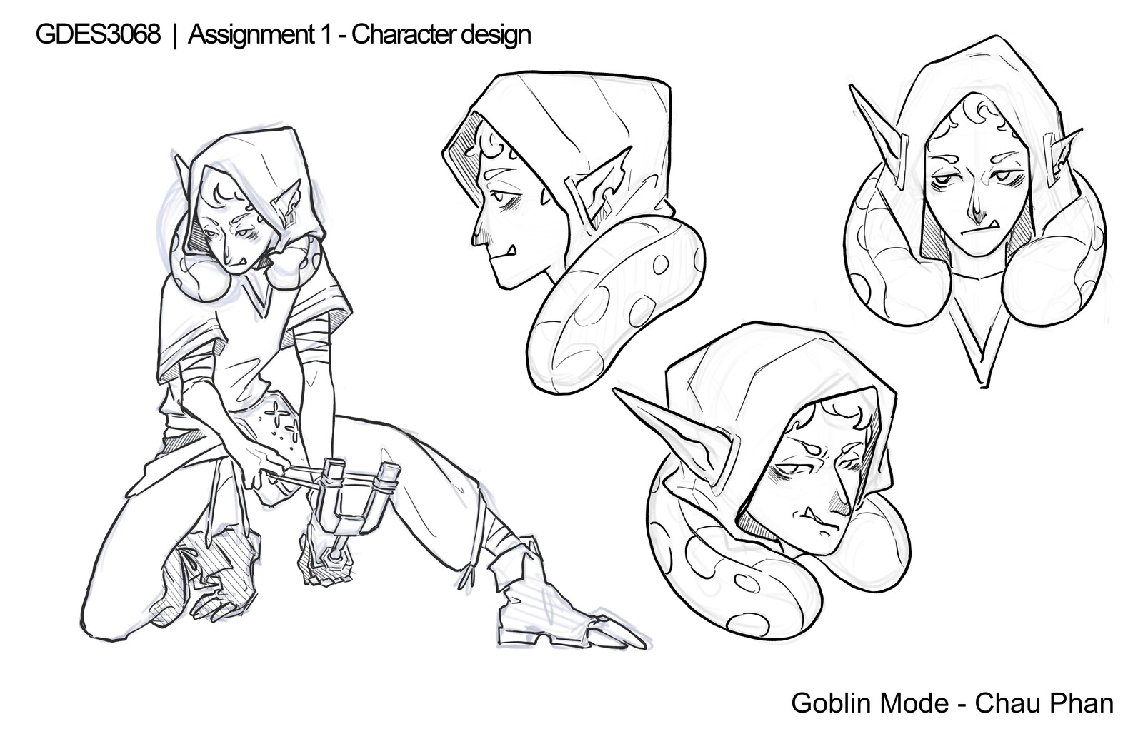 Action pose and head turns