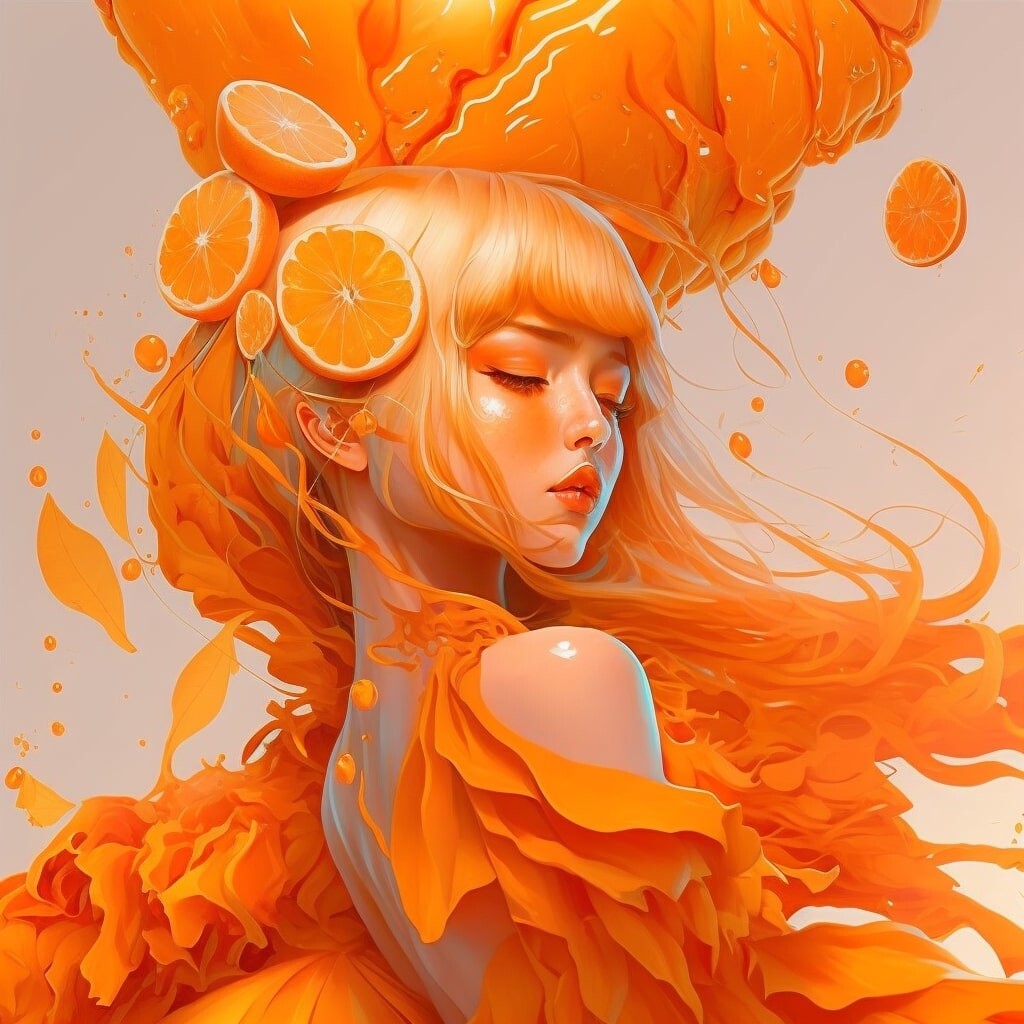 Девушка с оранжевыми волосами арт. Оранжевый арт. Оранжевые арты. Вилл вандом арт дарк. Оранжевый арт.