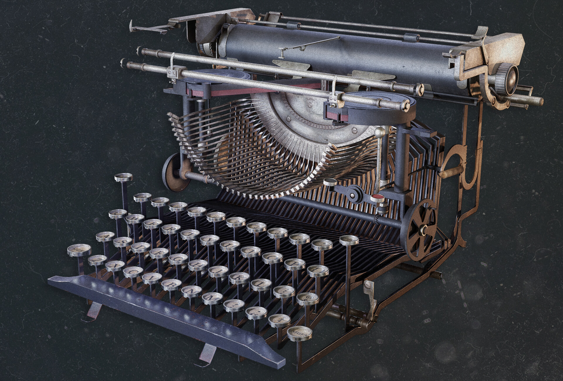 ArtStation - Antique Typewriter - How to Create Complex Props for Games and  Real-Time Rendering (Free Tutorial)