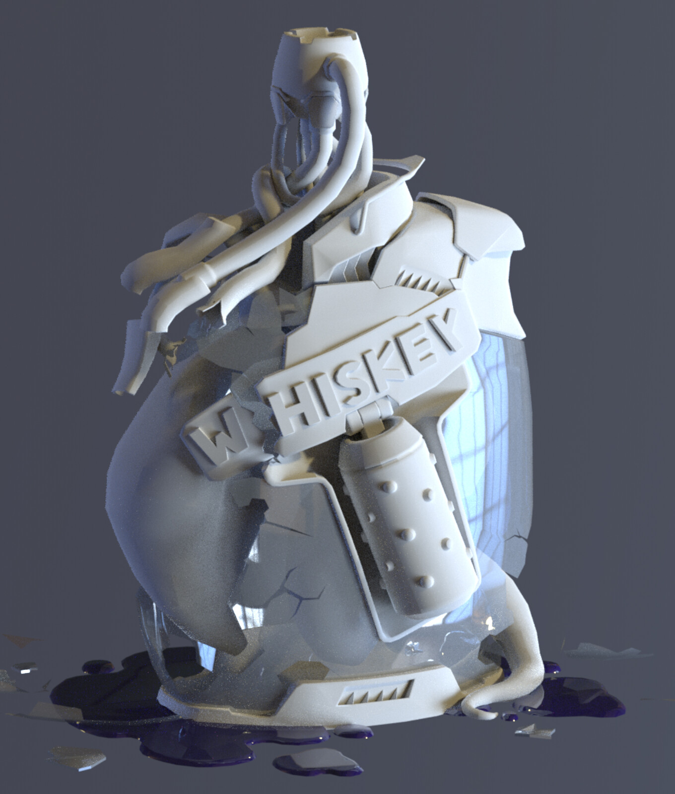 Highpoly raw version, Sculpted in Zbrush