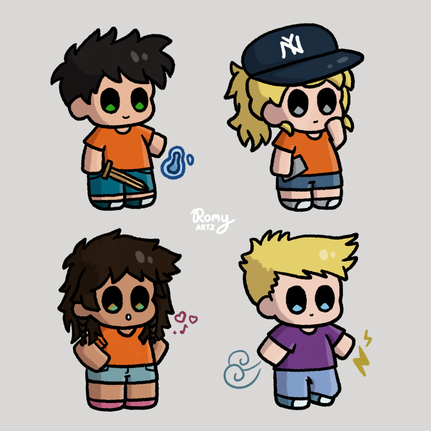 ArtStation - Characters by Rick Riordan, image size:1490x1490