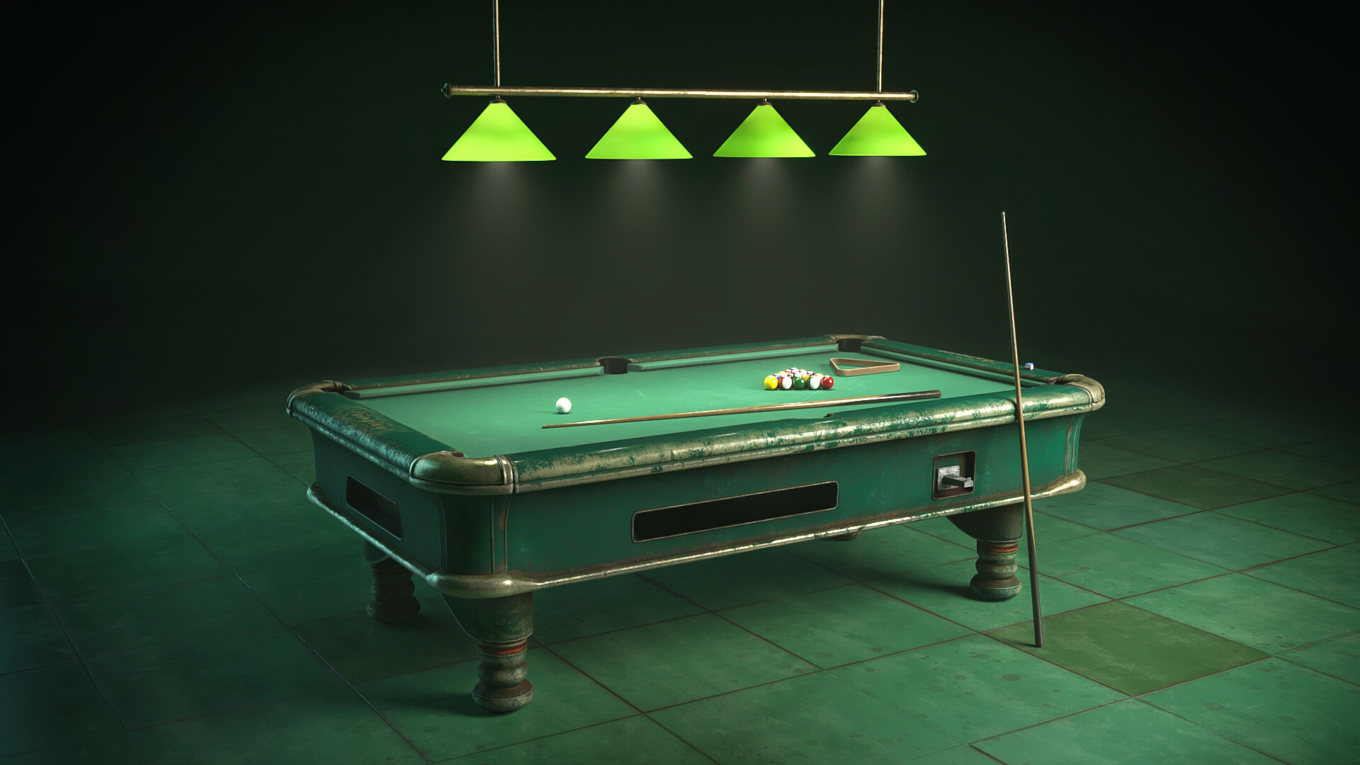 ArtStation - Metal Pool table worn out
