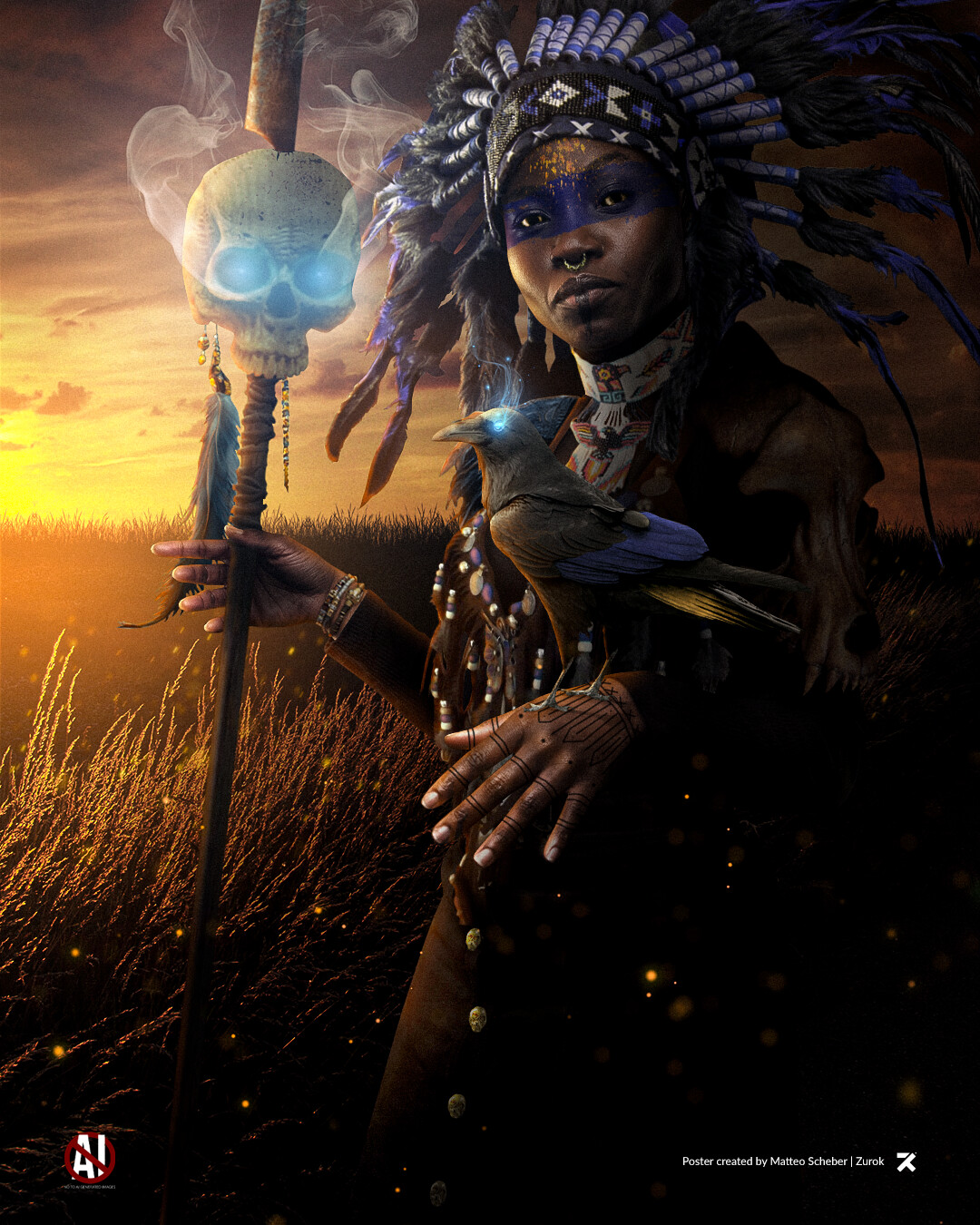 ArtStation Indian of America in Photoshop