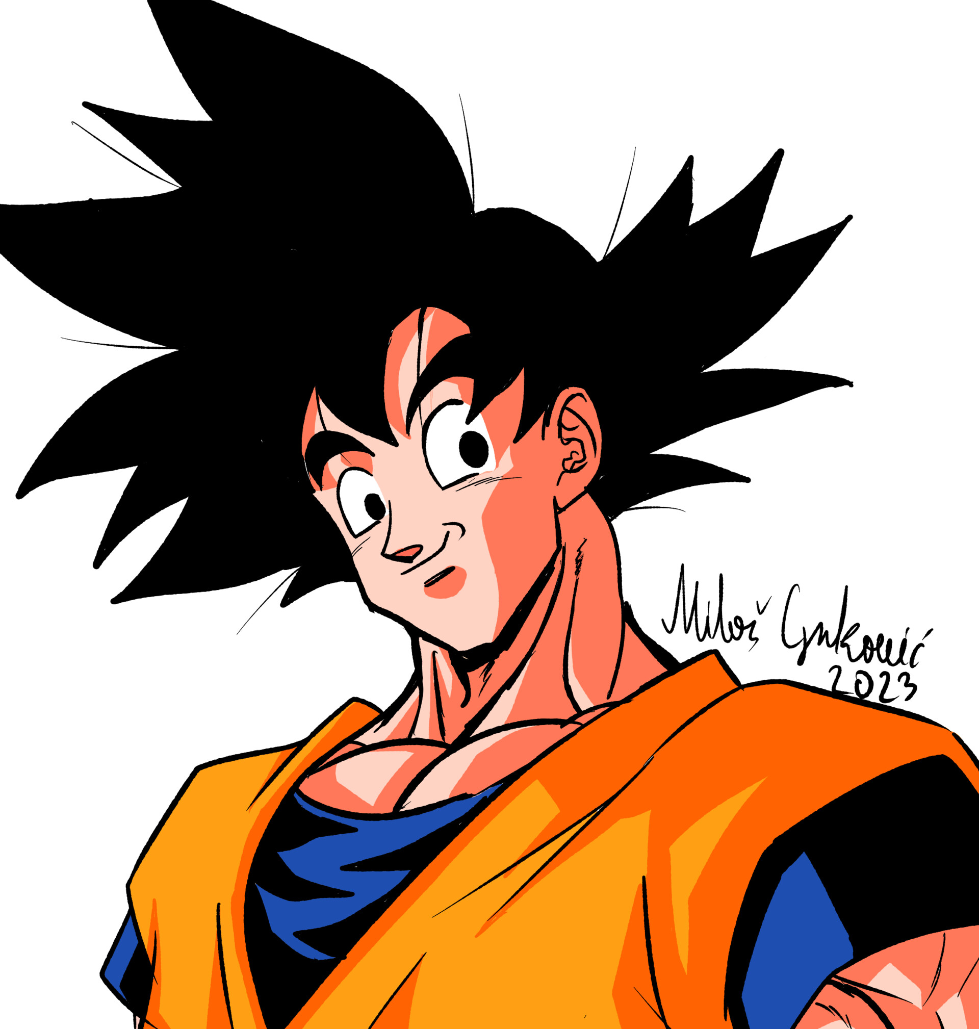 ArtStation - Redraw of Goku from promo art