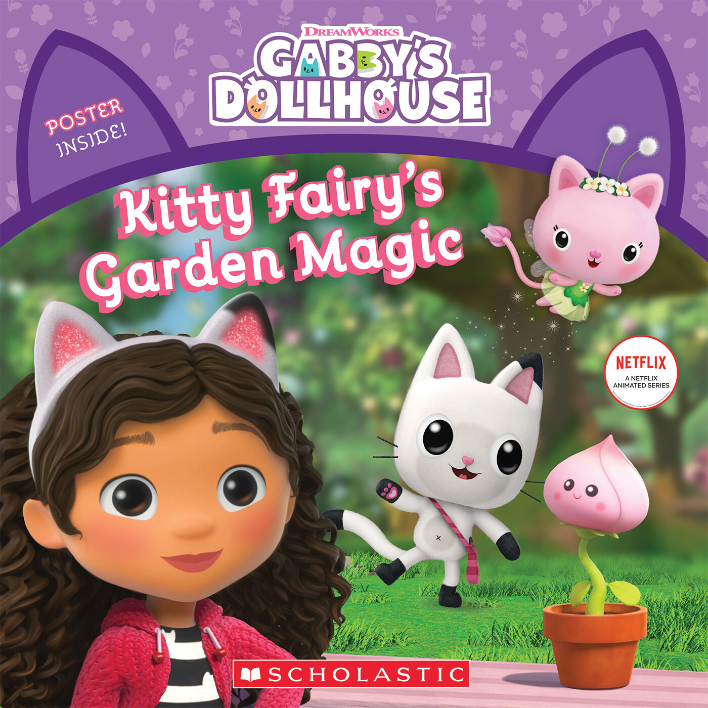 Gabby's Dollhouse #3: Kitty Fairy's Garden Magic Front Cover (Published by Scholastic Inc.)