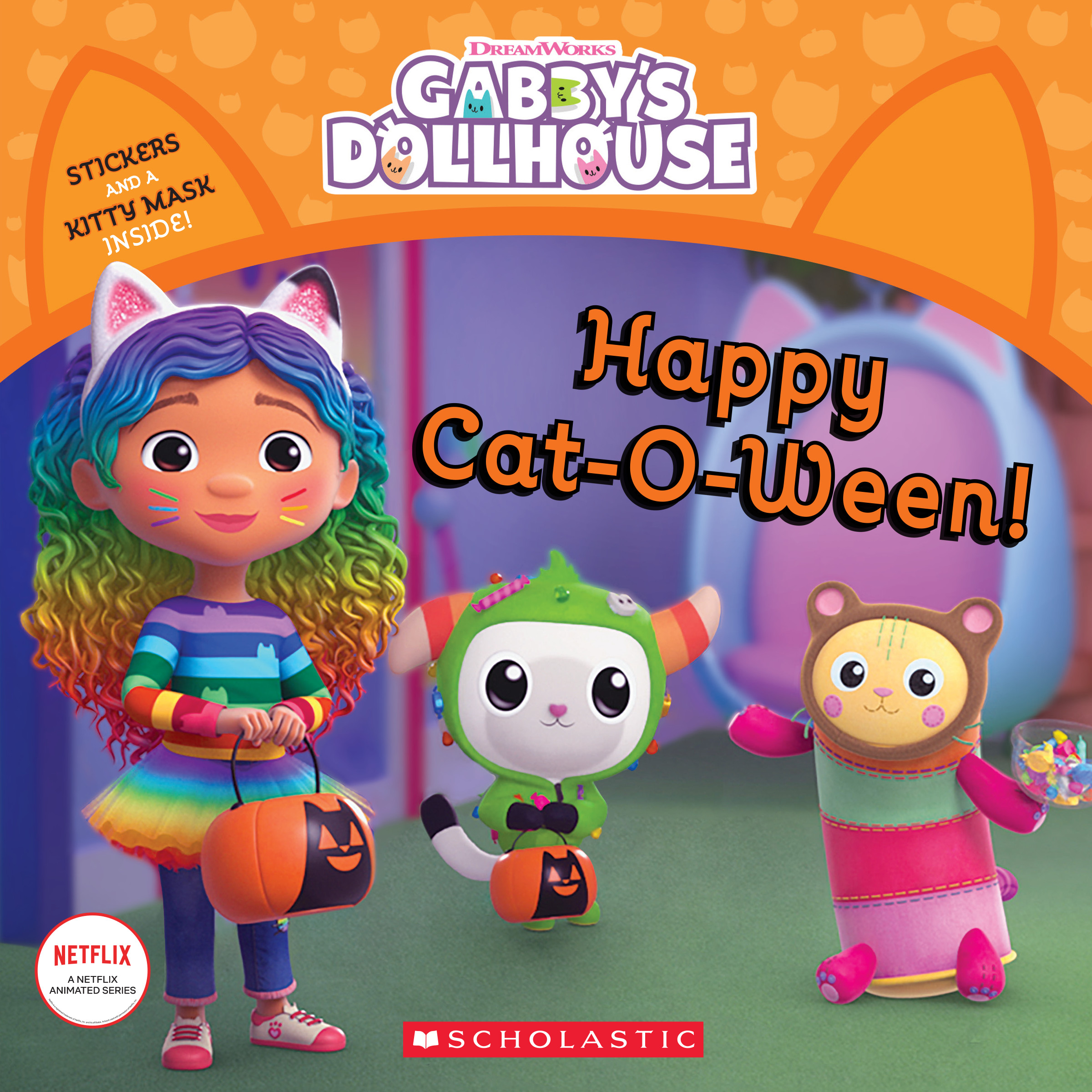 Gabby's Dollhouse #4: Happy Cat-O-Ween! Front Cover (Published by Scholastic Inc.)