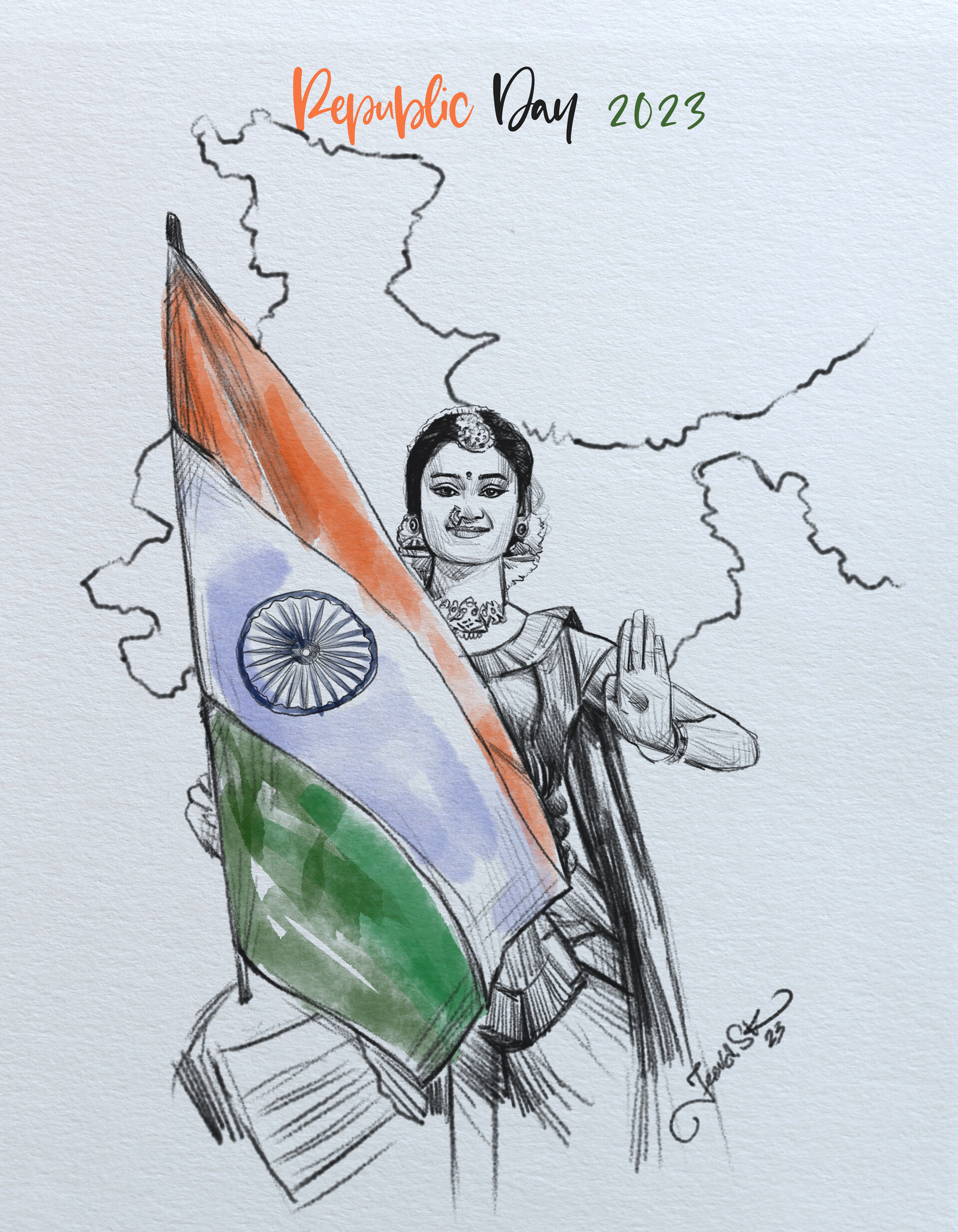 15 Beautiful Indian Republic Day Drawings Sketches Ideas For Kids  New  and Latest 26 January Drawing Images 2023 for School