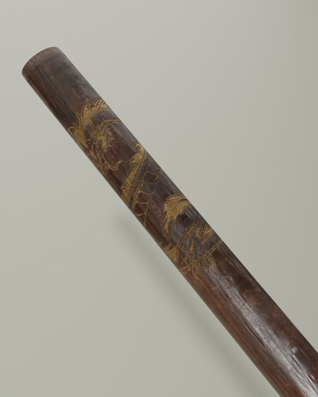 Handle details, engraved and gold studded