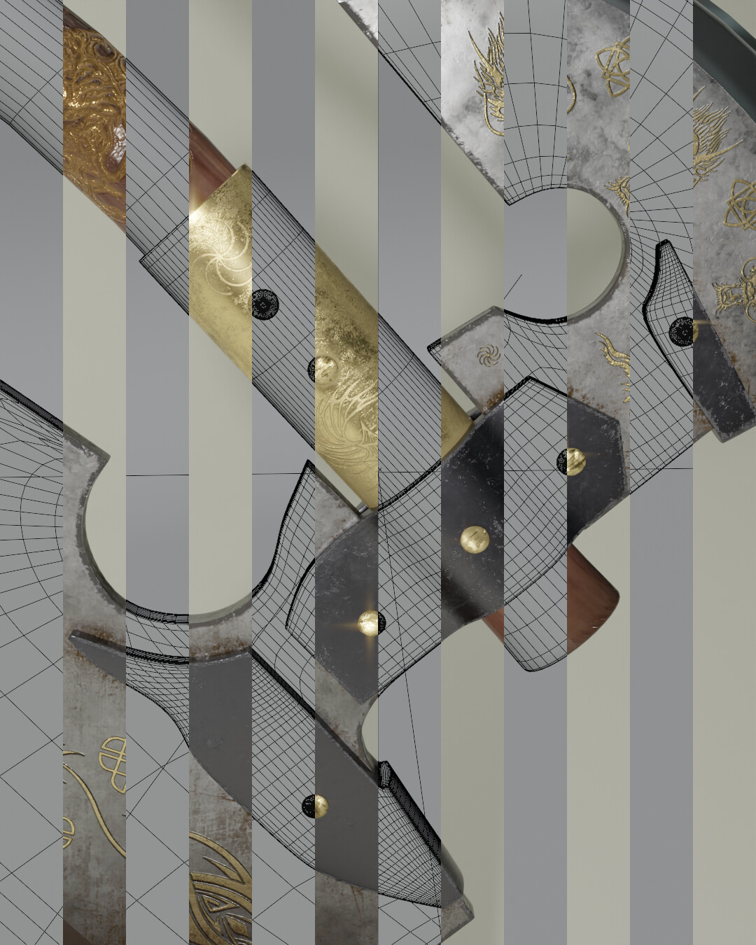 Texturing details vs. mesh