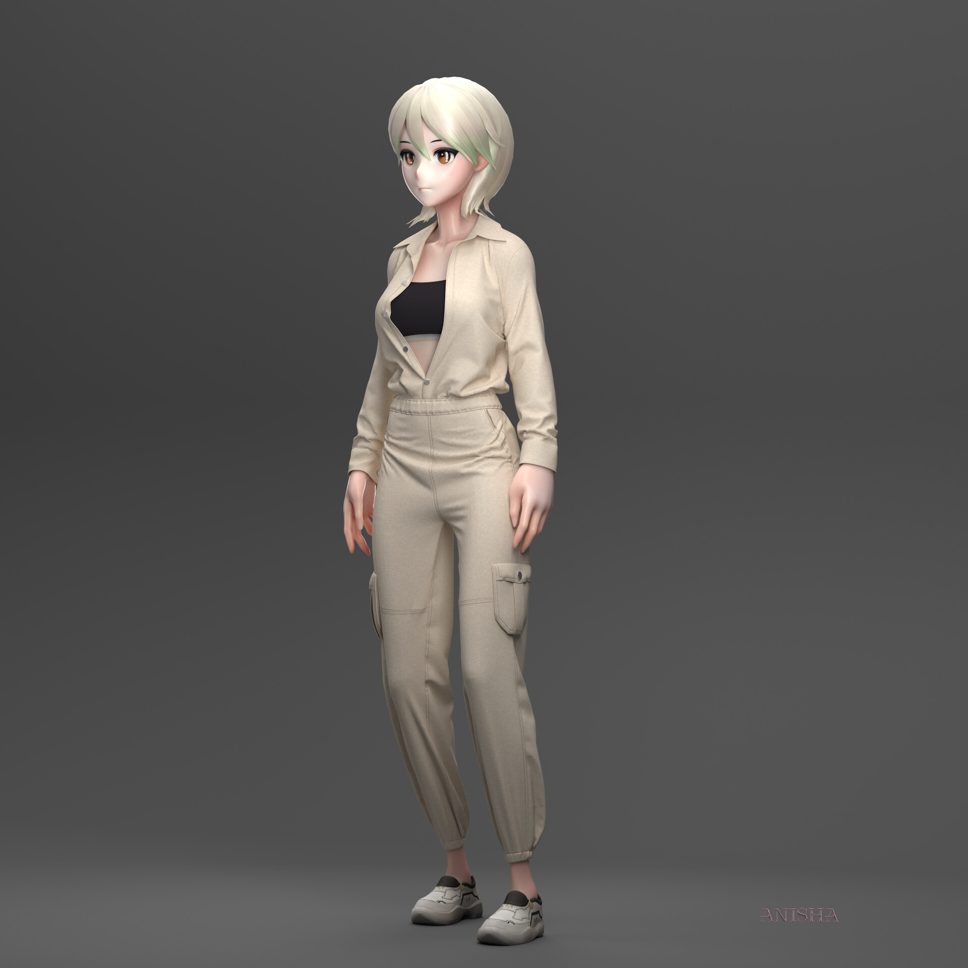 ArtStation - Anime Female work Jumpsuit