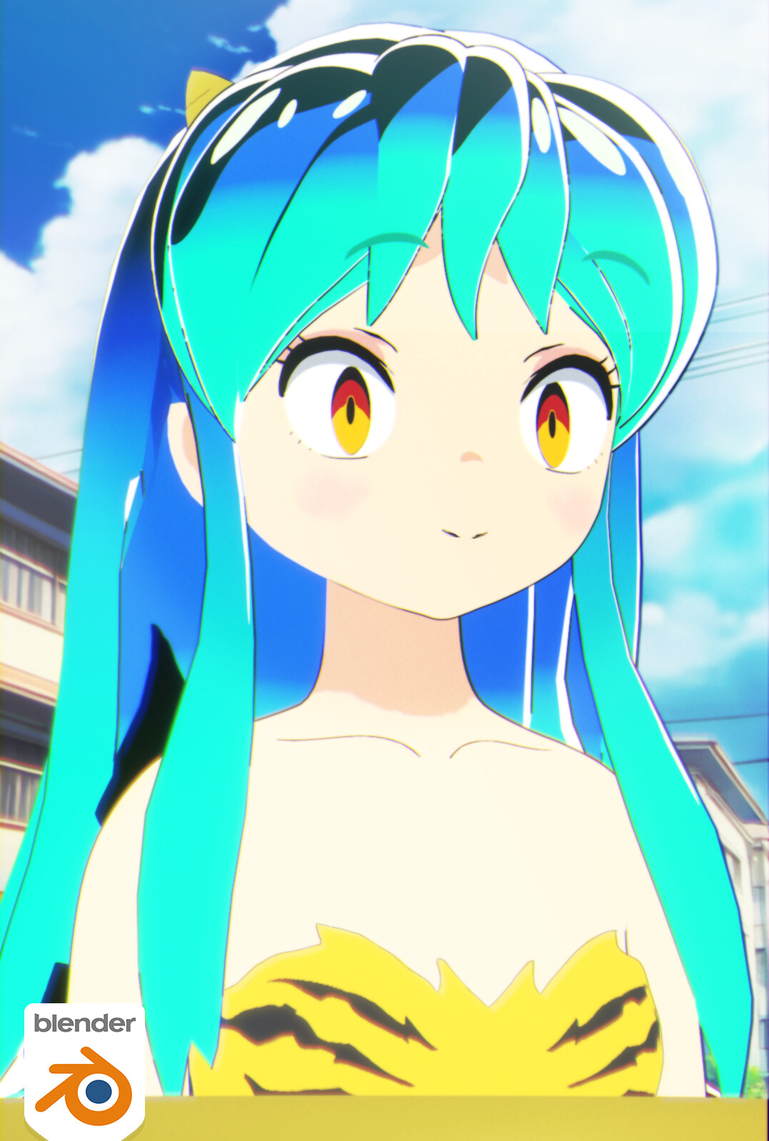 Lum うる星やつら(2022) in Blender 3.5