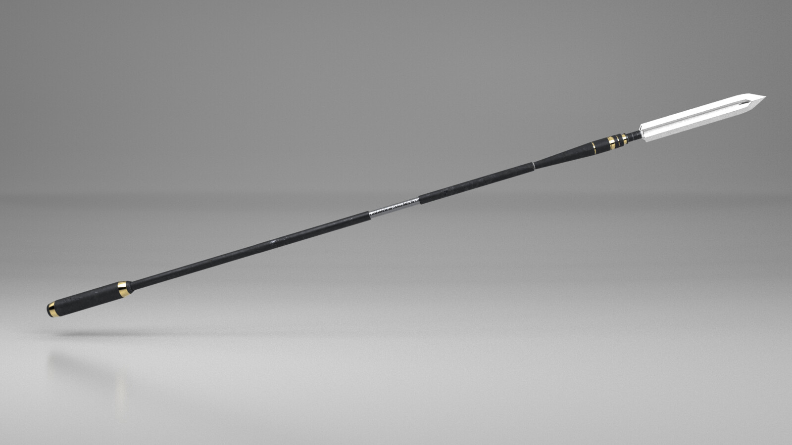 3D-modeled spear. Made with Maya, Substance Painter, and Photoshop.