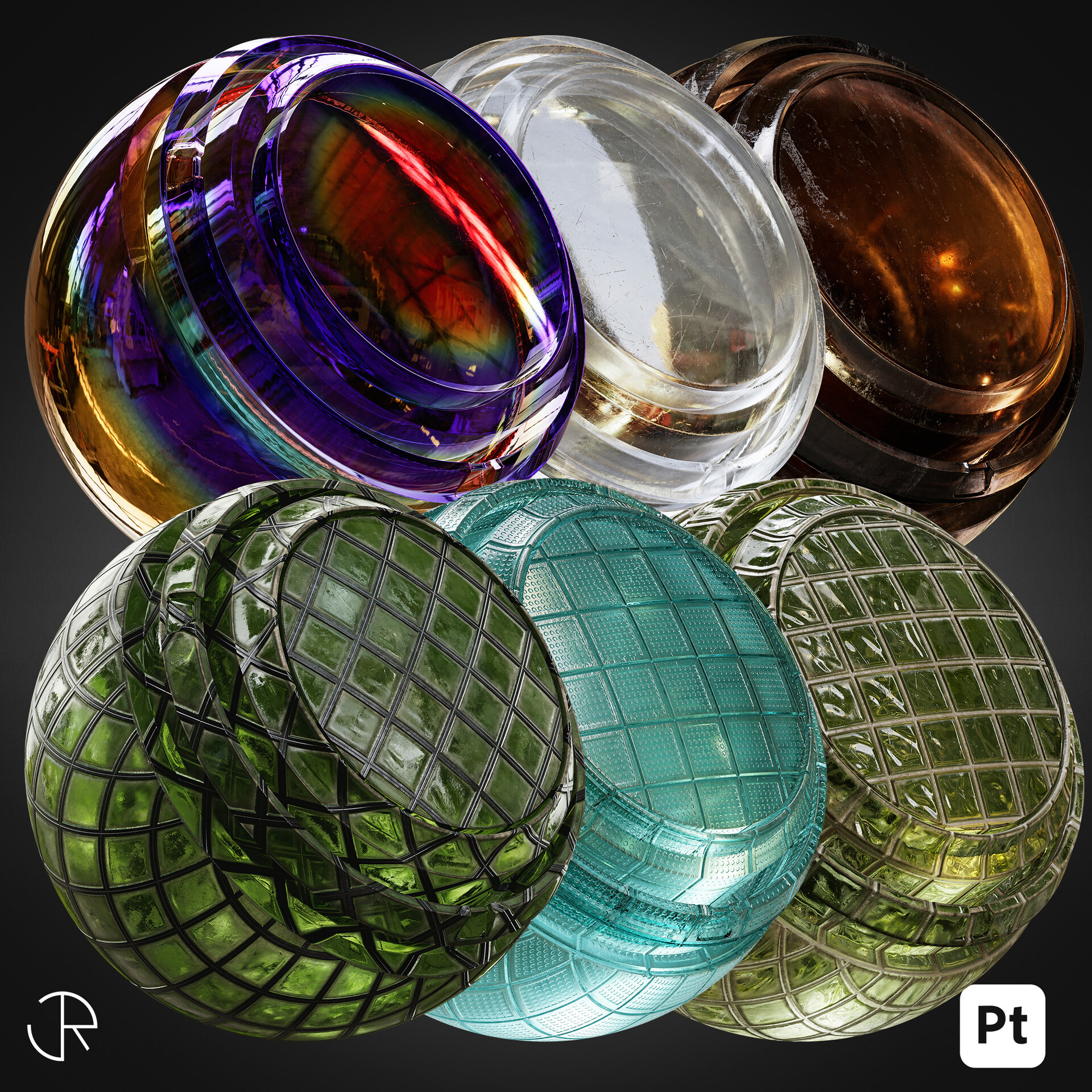 Glass Smart Materials for Substance 3D Painter by Javad Rajabzade ...