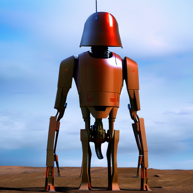 ArtStation - Futuristic battle droid