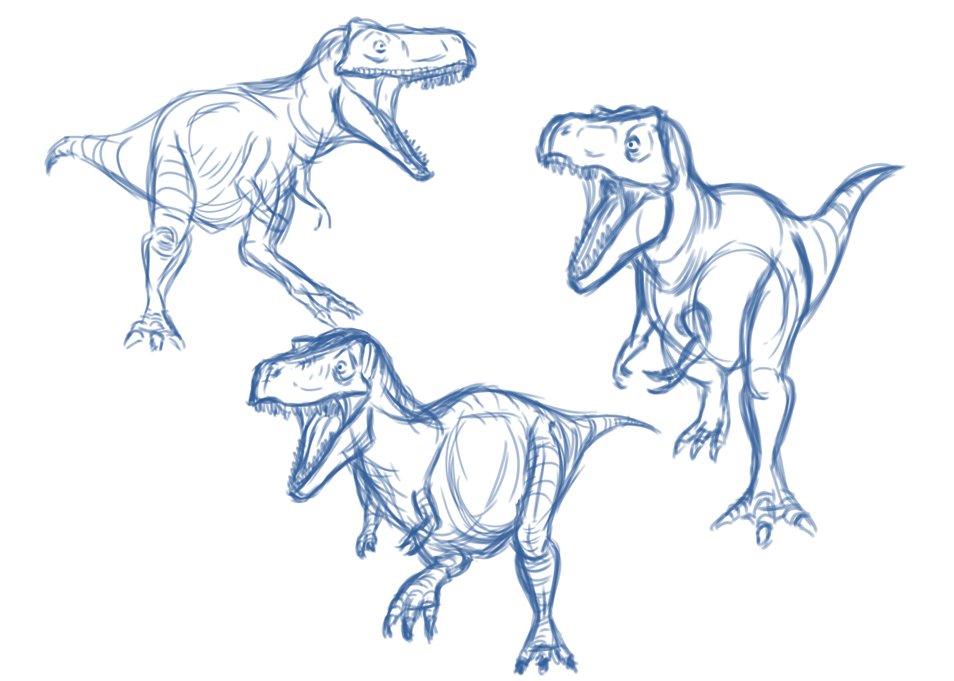 ArtStation Dinosaur Design Sketches from 2018