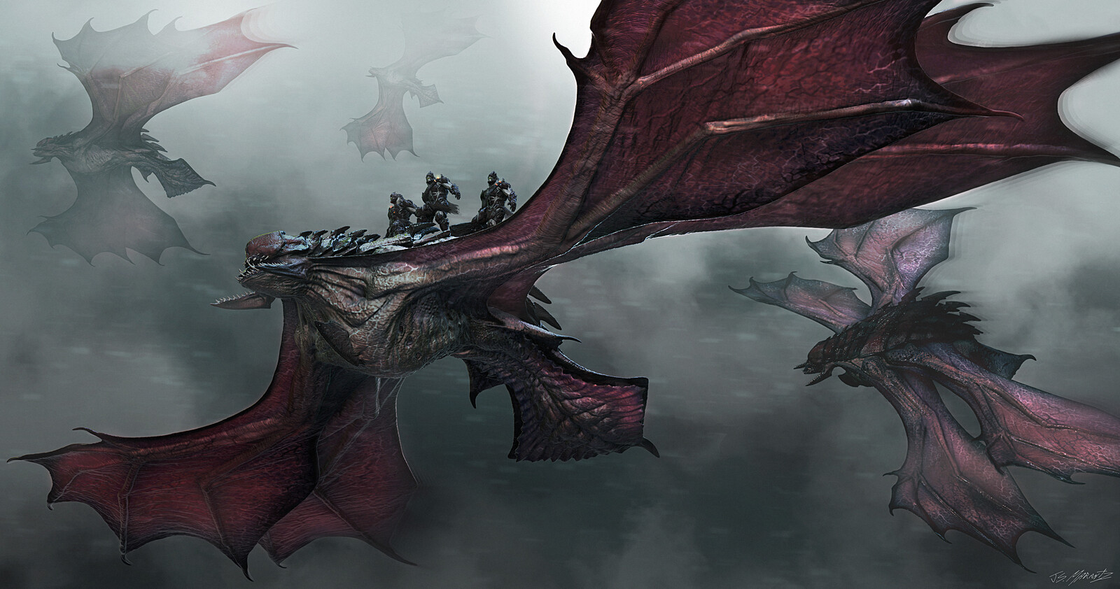 Swarm Dragon Creature Designs for Gears of War