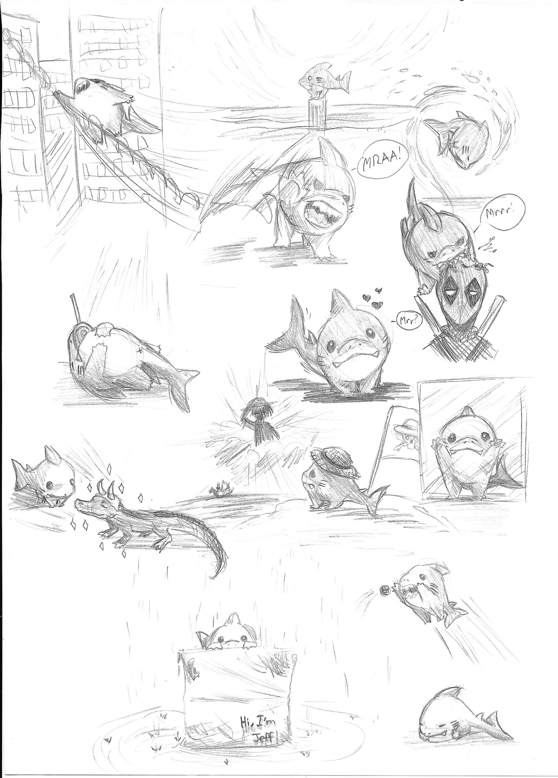 ArtStation - Jeff The Land Shark fanart sketches