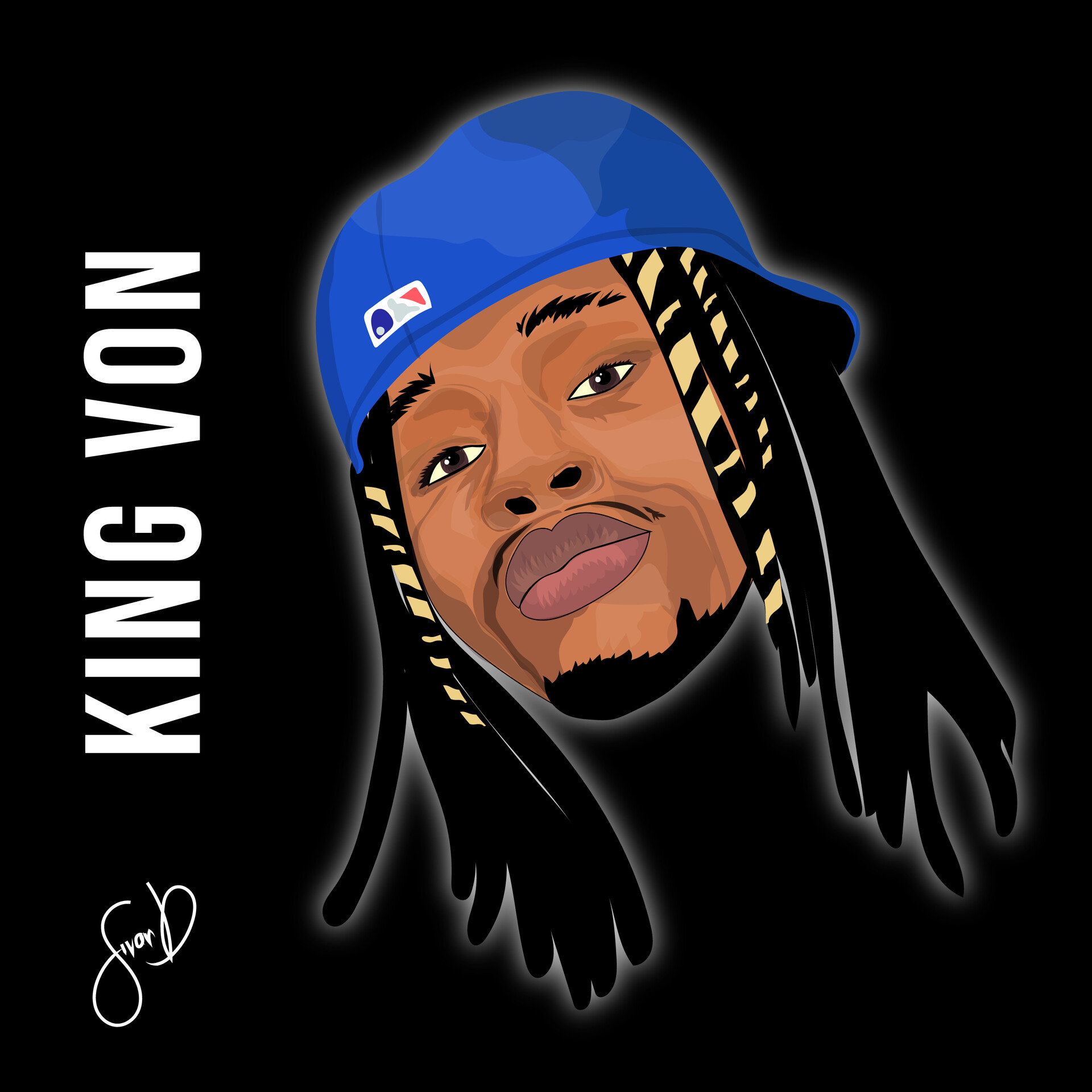 Rapper King Von - Graphic Design