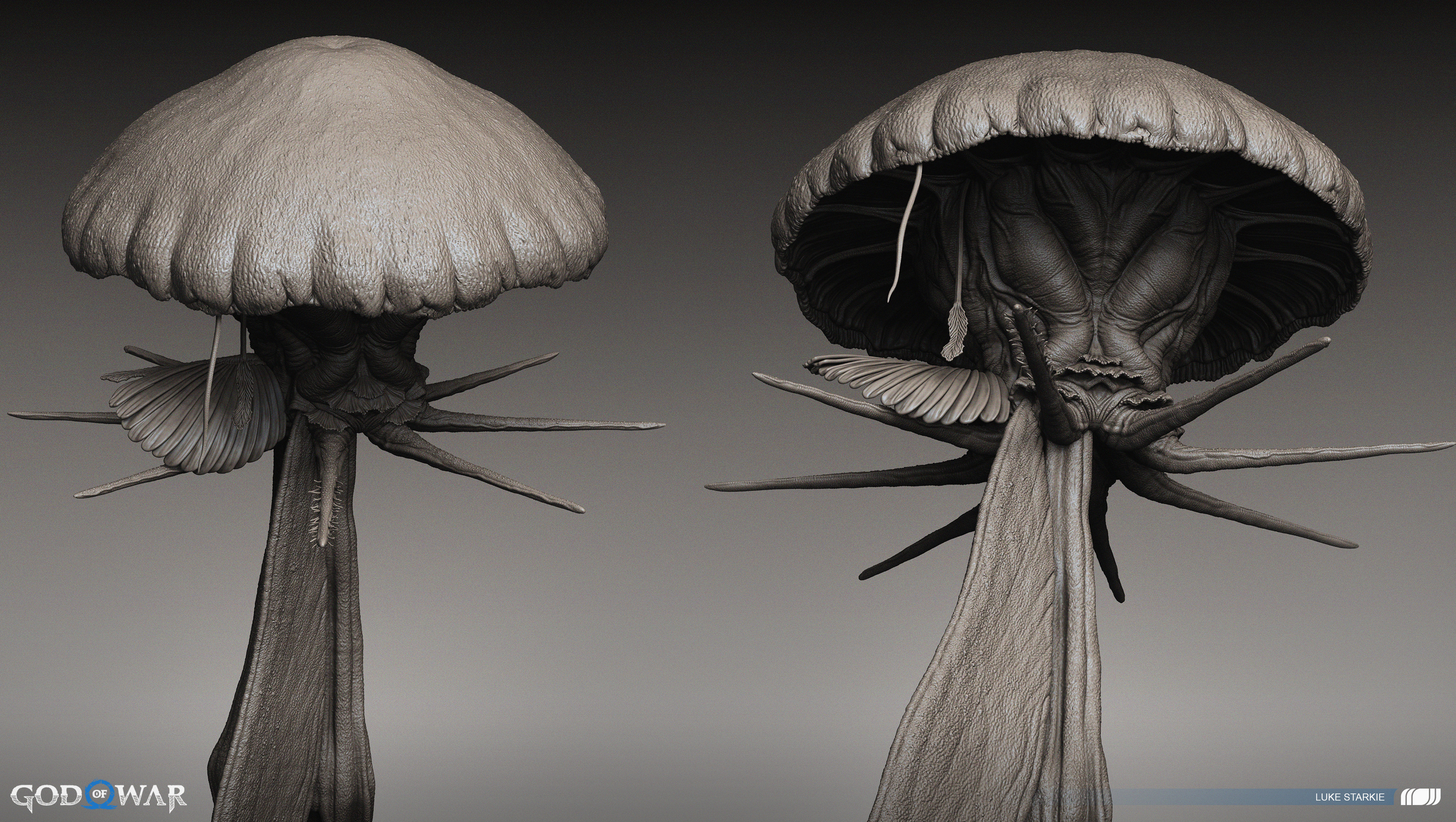 Hafgufa details - This is the base high, parts were then later duplicated and placed to assemble the full model.