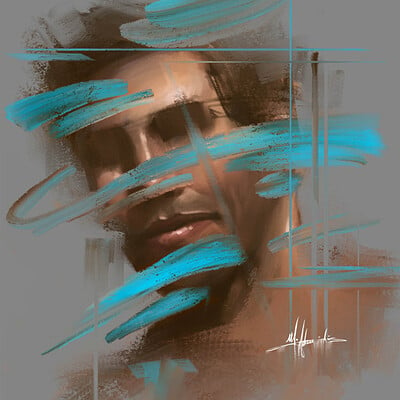 Michael adamidis art channel digital oil portrait painting 1a2a3