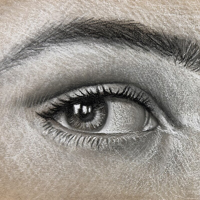 Cameron suter suter charcoal eye sketch