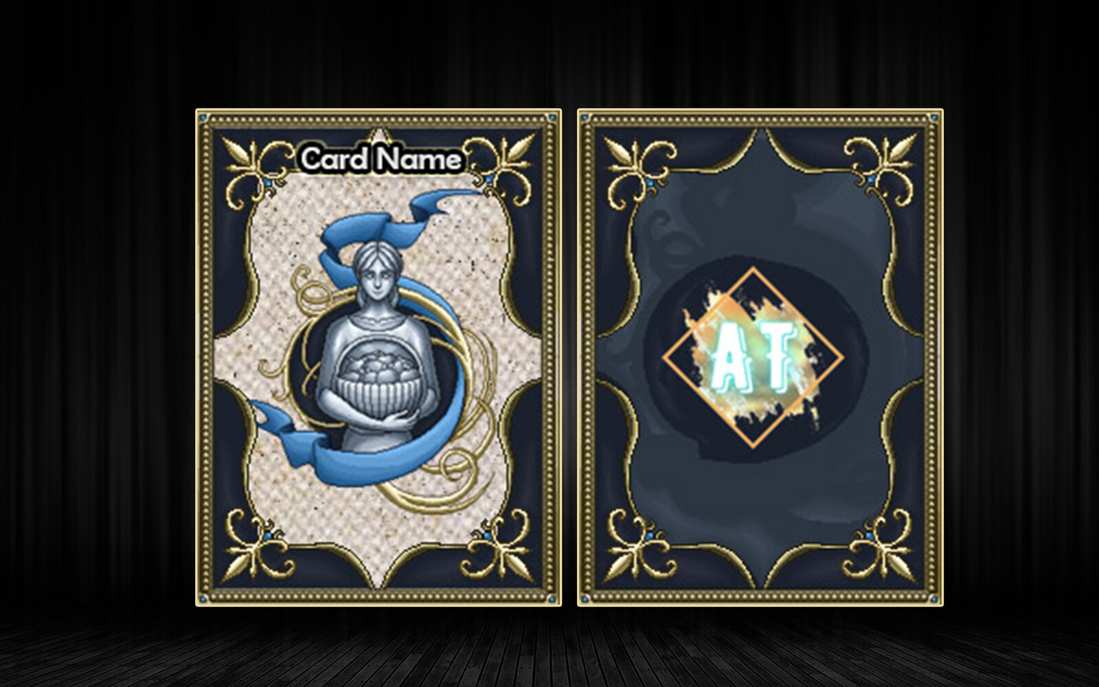 Atomic templates Fantasy Trading card template