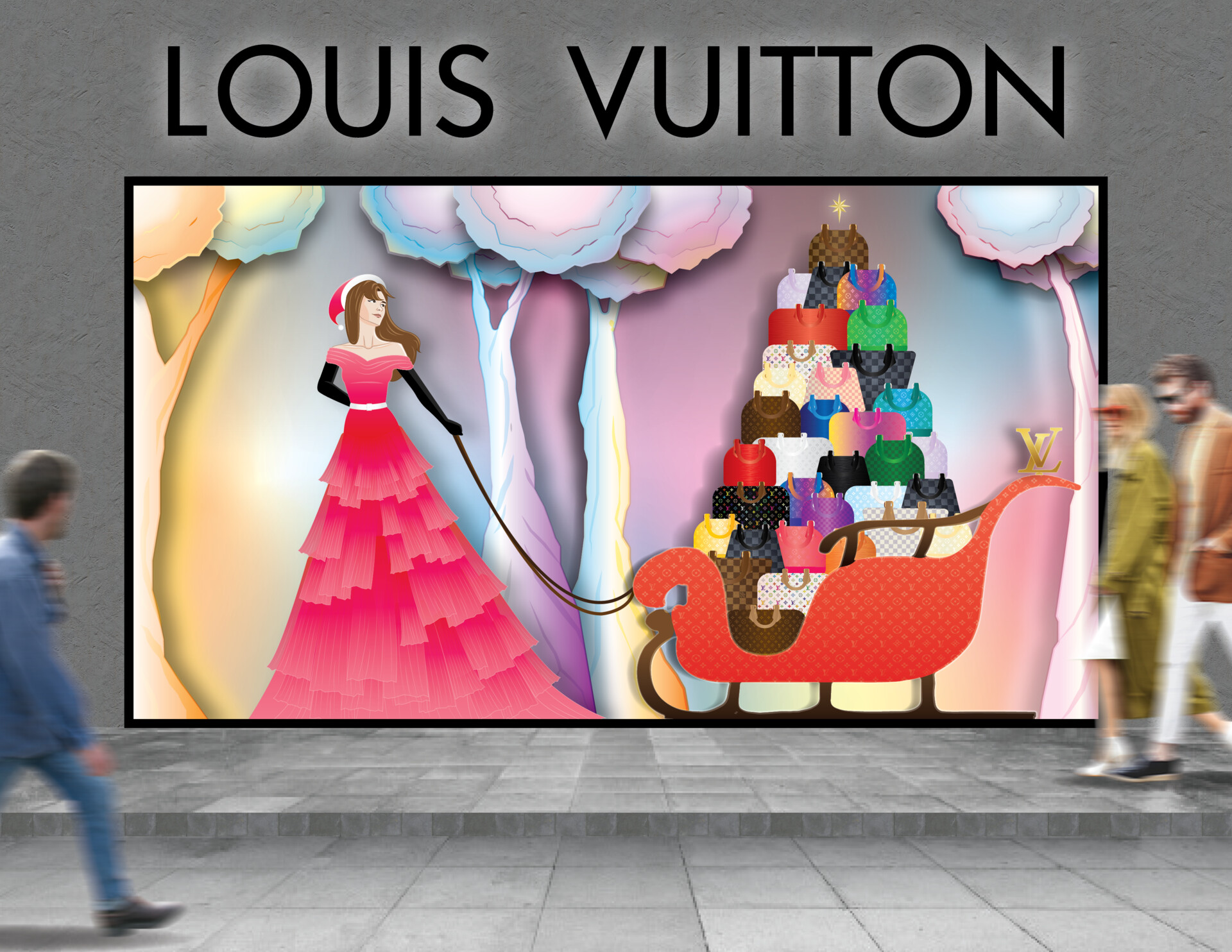 Louis Vuitton Xmas Window Display