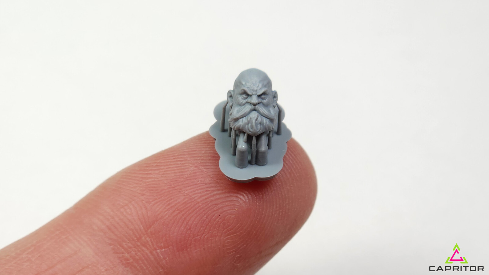 Space Dwarf Portrait (6mm in Height) 3D Printed on a B9 Core 550 Series Printer