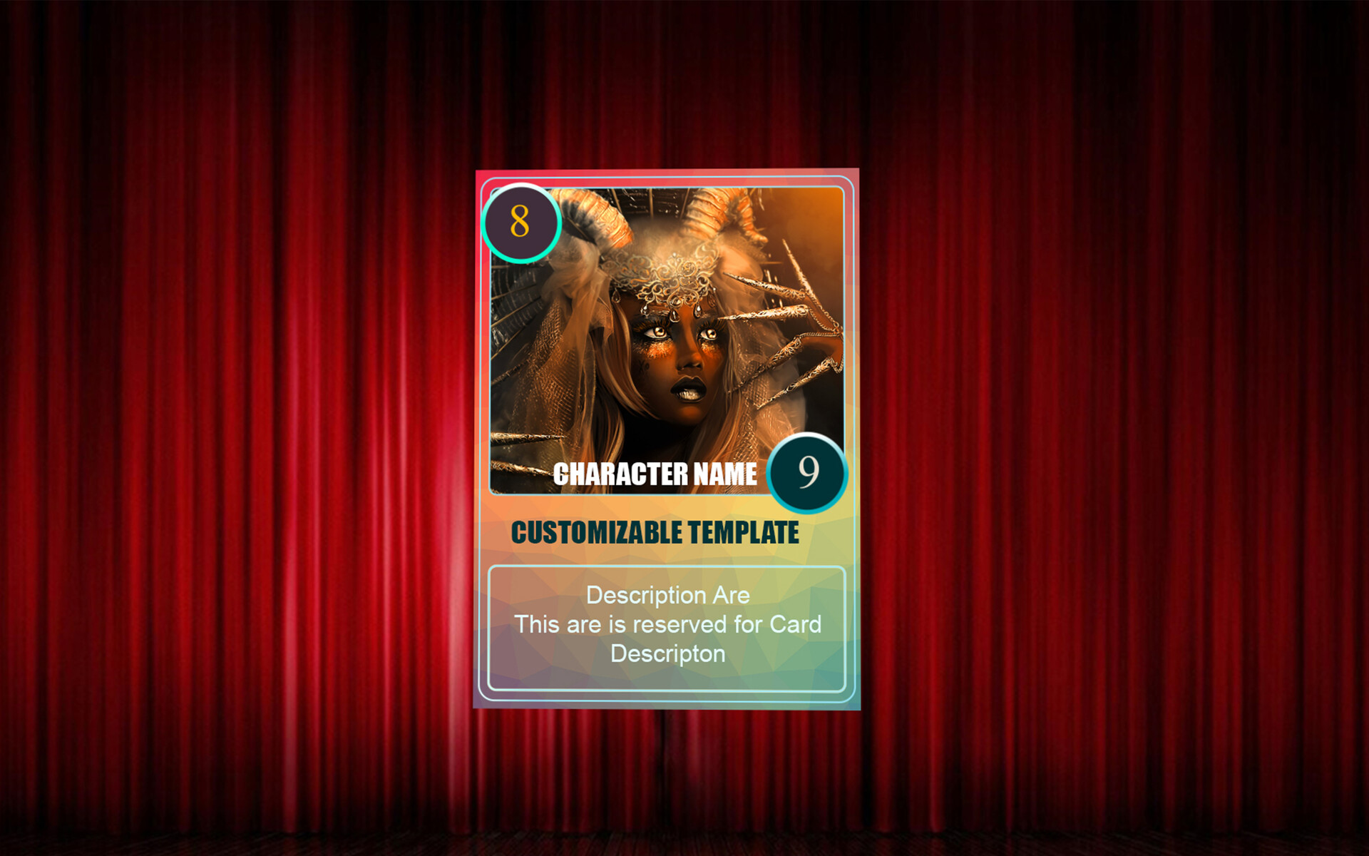 Atomic templates NFT Trading Card template