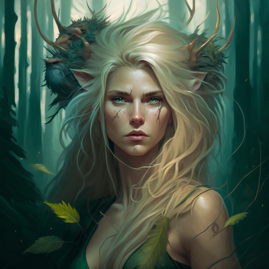 ArtStation - Fantastical Forest Queen: A Digital Portrait of a Hedgehog ...