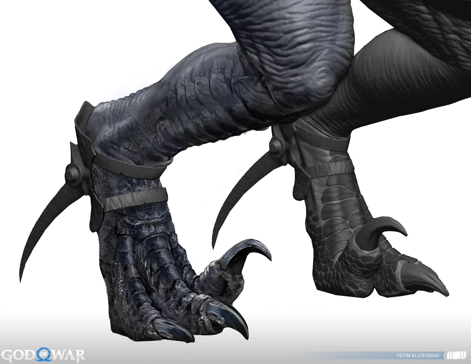 Foot detail of the Wyvern