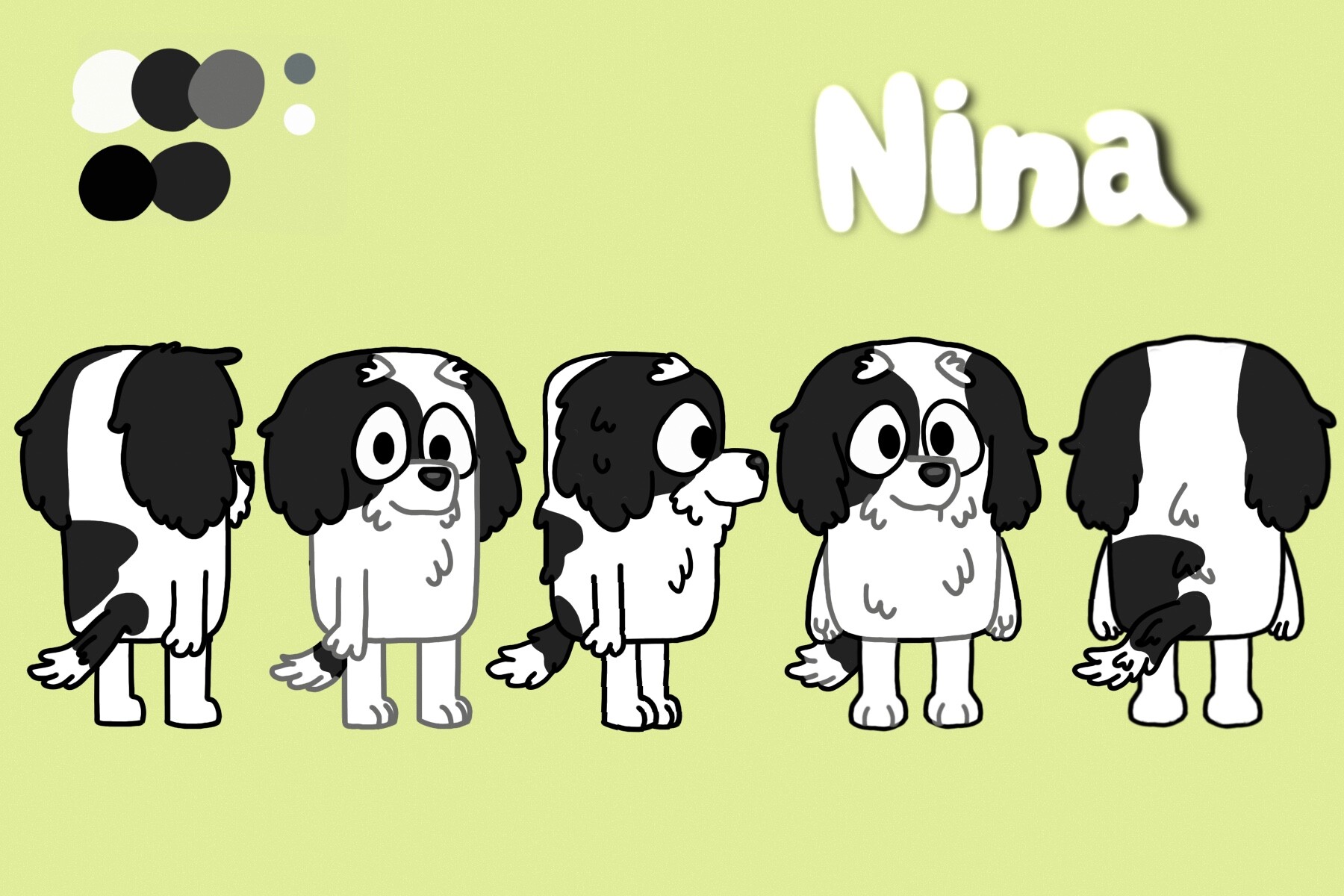 ArtStation “Bluey” style character sheet