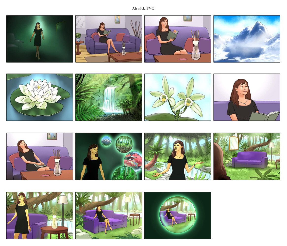 ArtStation - Airwick TV Commercial Storyboards