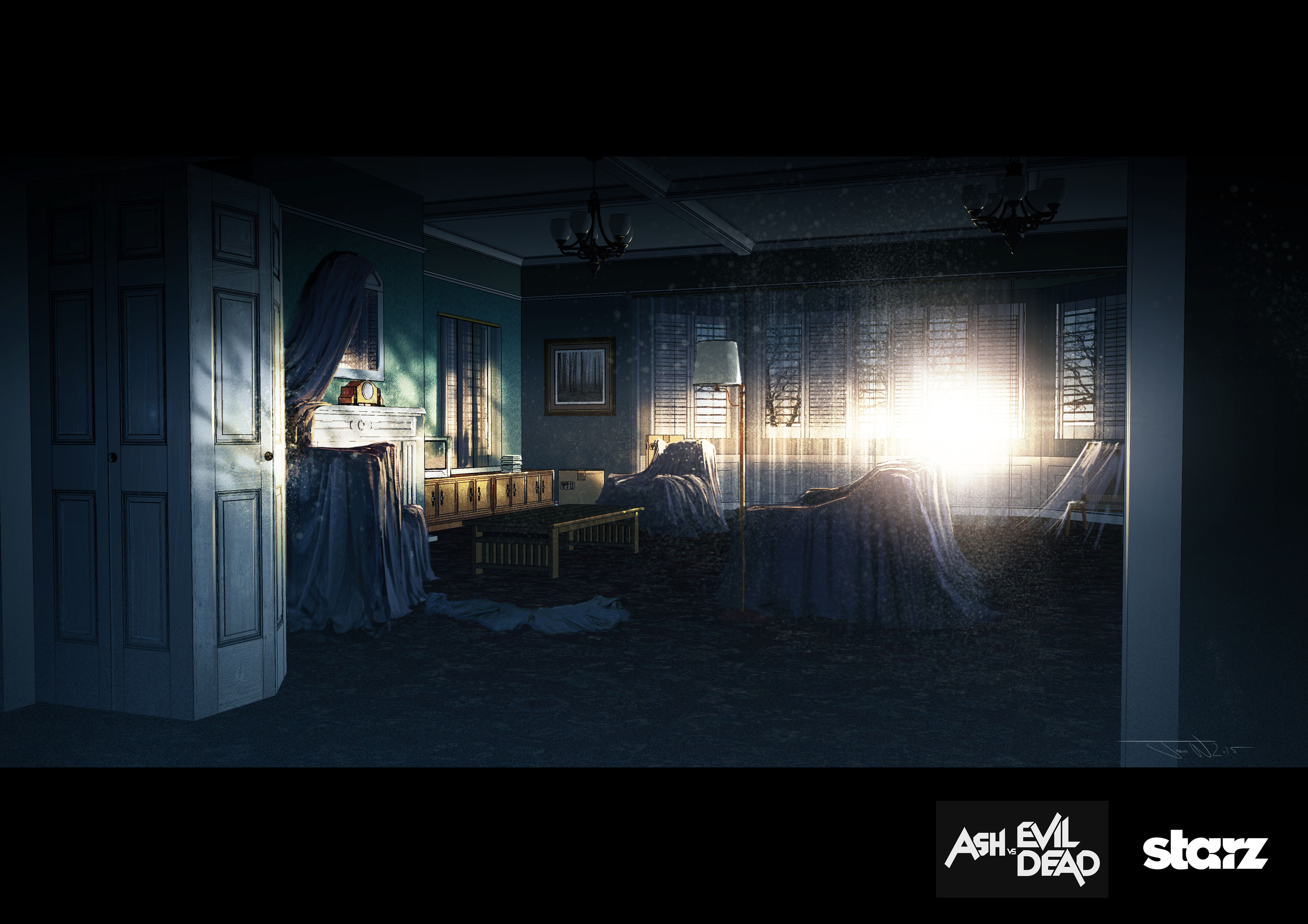 Season 1 Episode 1 El Jefe - Country House Concept art.  Dir - Sam Raimi