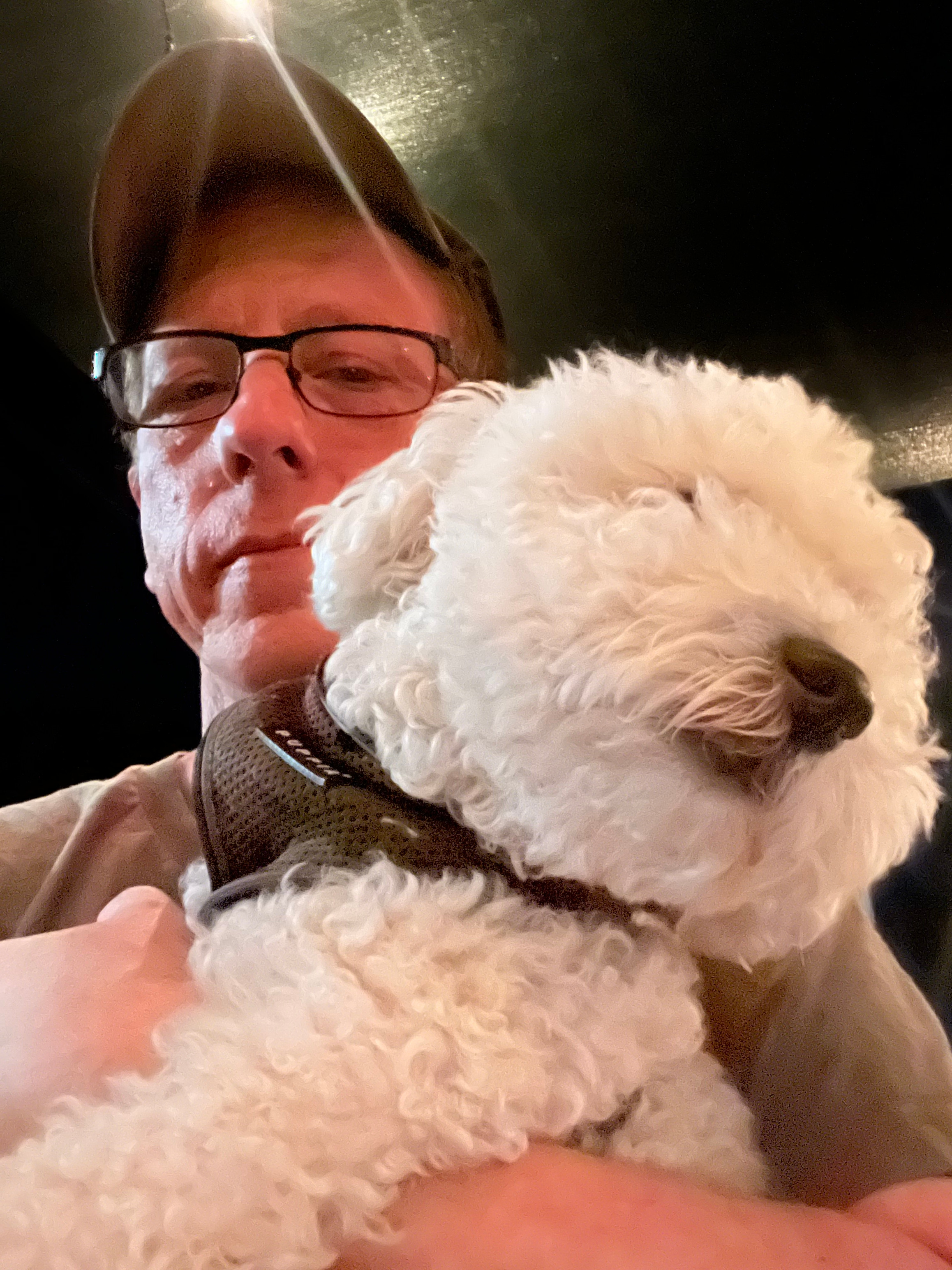 Me posing with the dog named "Walter Sobchak"