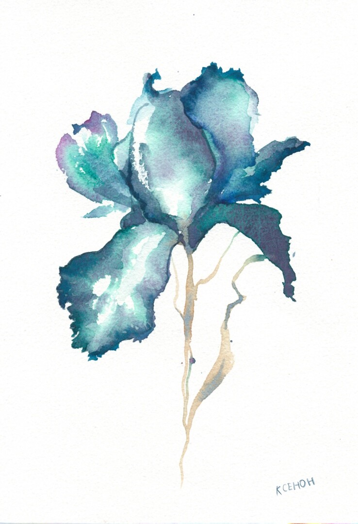 ArtStation - Watercolor flower