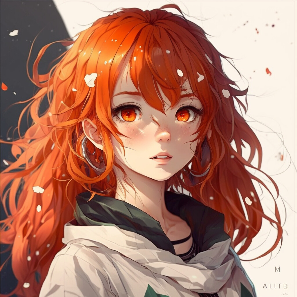 ArtStation - Red hair anime girl
