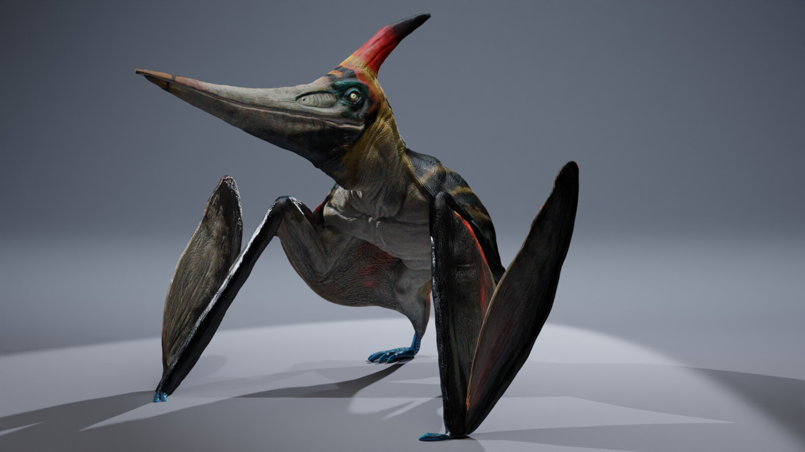 Pteranodon, no fur.